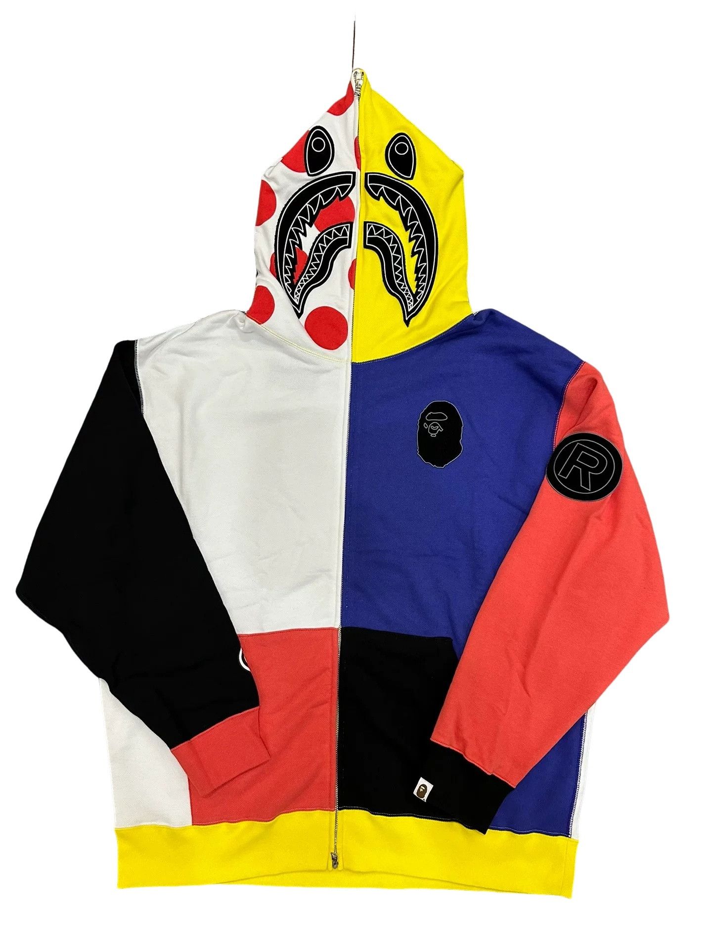 Bape BAPE 20th Anniversary Color Block Shark Hoodie Size 2XL Size US XXL / EU 58 / 5 - 1 Thumbnail