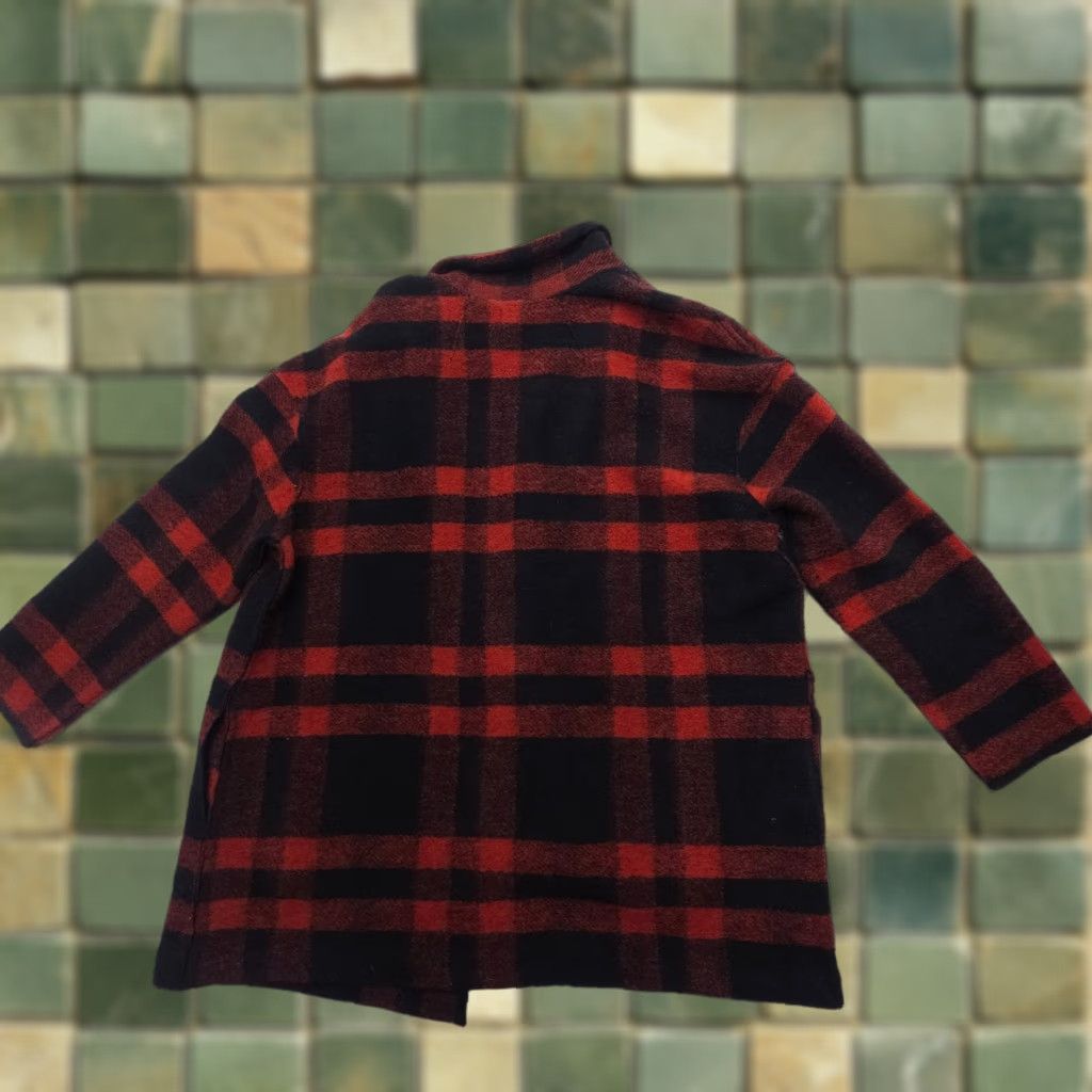Vintage Aspen Cardigan Womens Large Red Plaid Wool Blend Open Knit Cozy Sweater Winter Fall Spring Summer Casual Womens Size L / US 10 / IT 46 - 1 Thumbnail