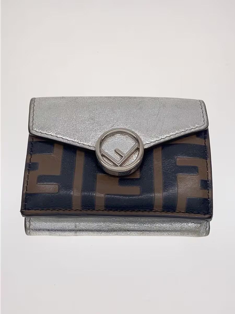 Fendi Fendi Leather Tri-Fold Wallet Silver Size ONE SIZE - 1 Thumbnail