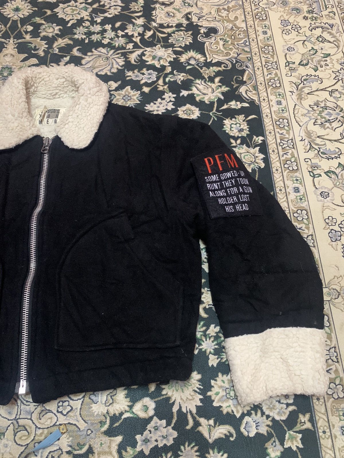 PERSON'S 90s PERSONS FOR MEN WOOL SHERPA EMBROIDERED JACKET Size US M / EU 48-50 / 2 - 4 Thumbnail