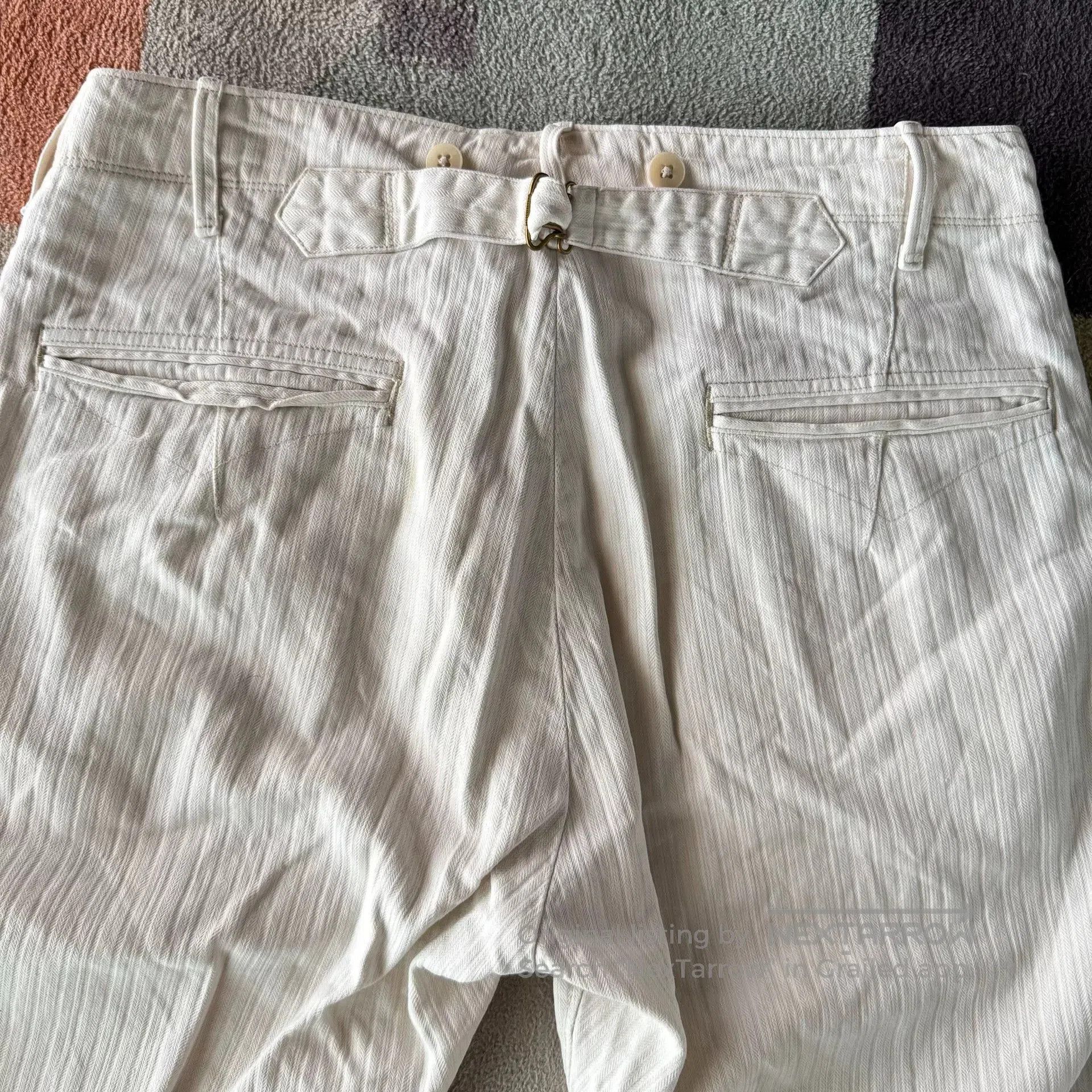 RRL Ralph Lauren Ralph Lauren RRL White Herringbone Pants. Size US 31 - 5 Thumbnail