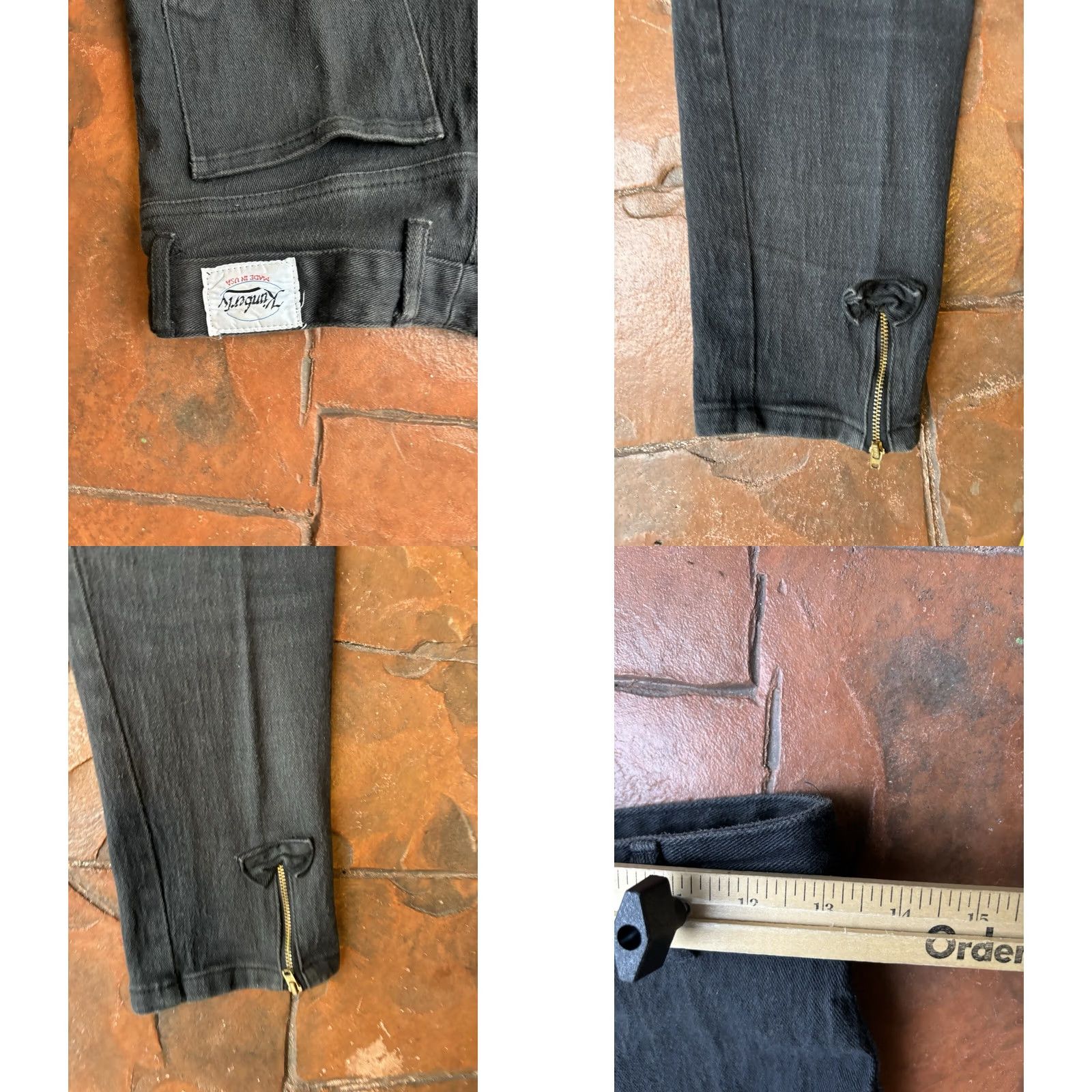 Vintage VINTAGE Kimberly Pants Women’s 7 Black Tapered Leg Zip Bow Ankle Zip 70s Chino Hippie Size 28" / US 6 / IT 42 - 8 Thumbnail