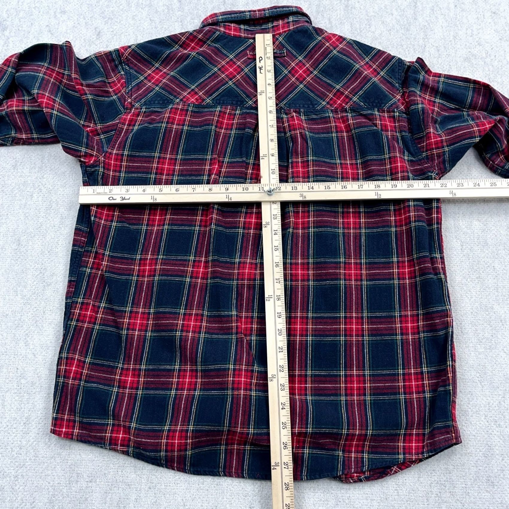 Vintage Legendary Whitetails Flannel Shirt Men L Blue Plaid Buck Camp Button Up Size US L / EU 52-54 / 3 - 6 Thumbnail