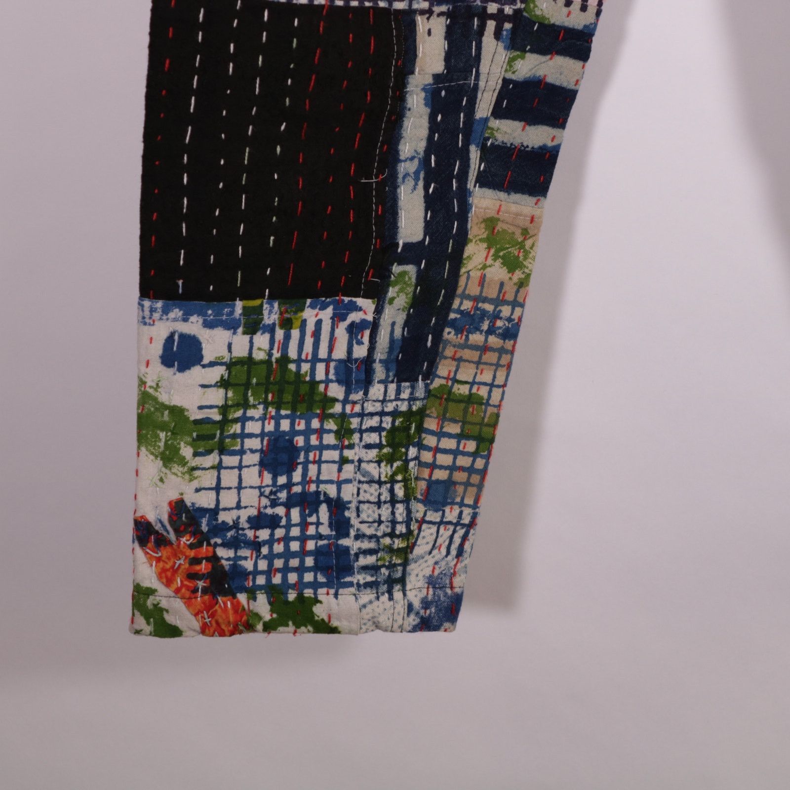 BTFL BTFL Patchwork Quilted Mixed Media Stitched Pants Small Size US 32 / EU 48 - 4 Thumbnail