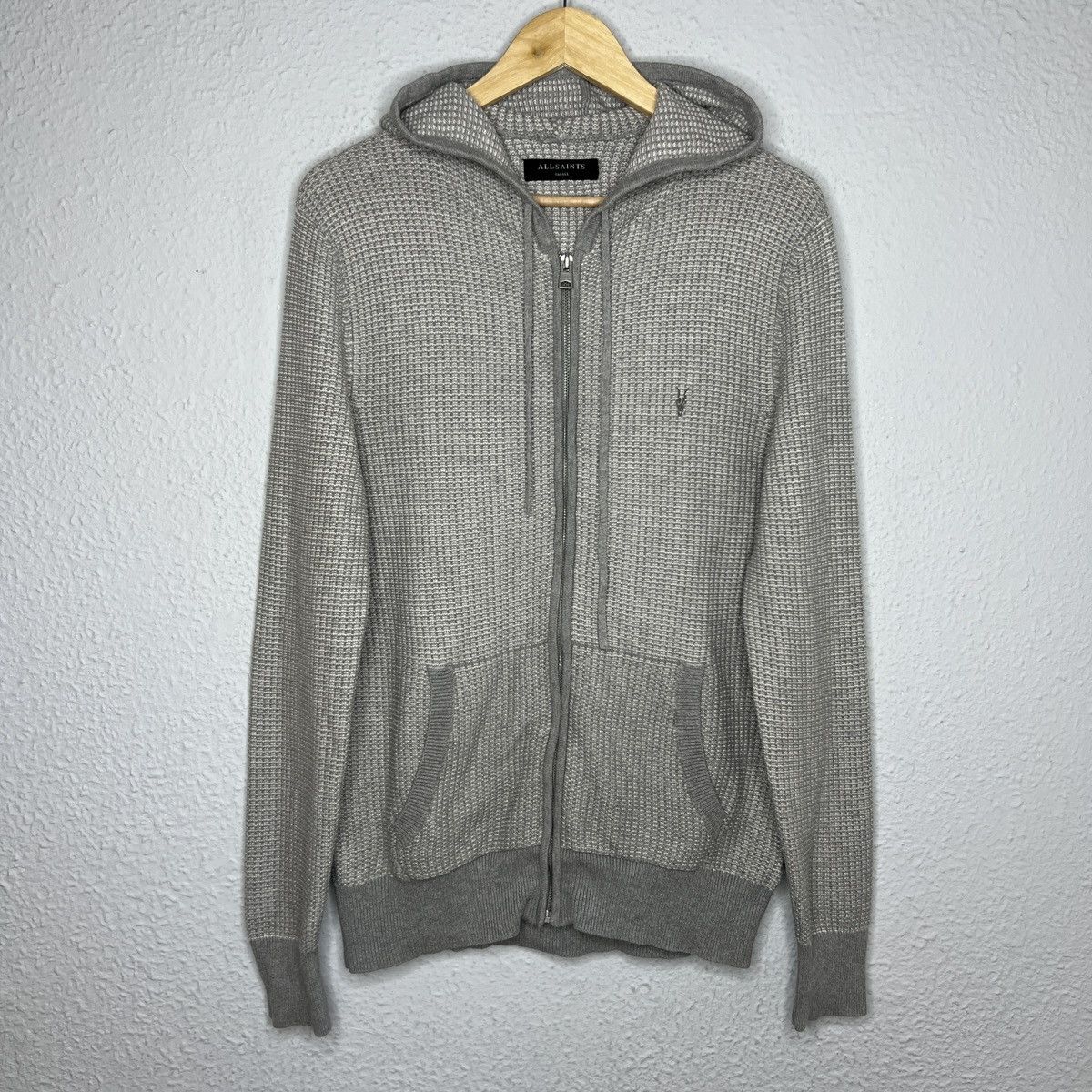 Allsaints Allsaints Hoodie Grey Zip Logo Designer Size US M / EU 48-50 / 2 - 1 Thumbnail