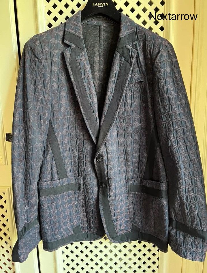 Dries van noten Purple plaid suit jacket 2412-Nextarrow