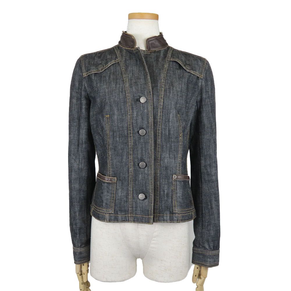 Burberry Burberry Burberry Denim Leather Jacket Black 38 Denim Outerwear Size ONE SIZE - 1 Thumbnail