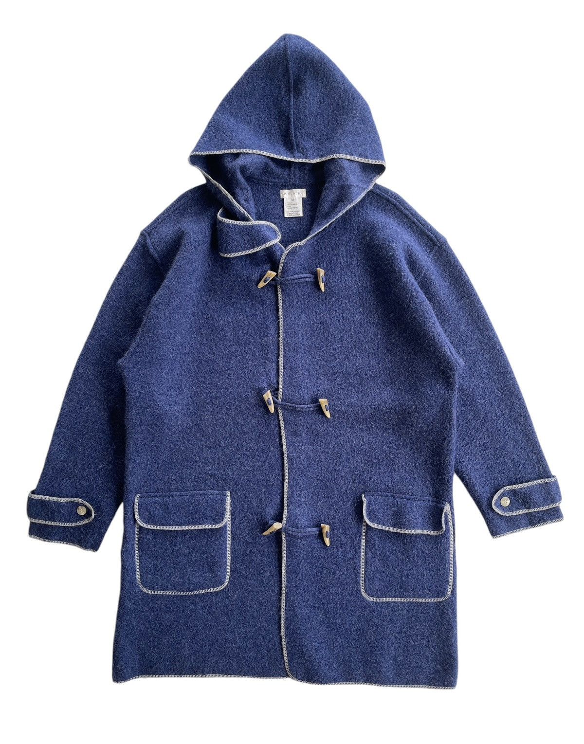 Japanese Brand P.E.A.H Wool Mohair Duffle Coat Hooded Size US XL / EU 56 / 4 - 2 Thumbnail