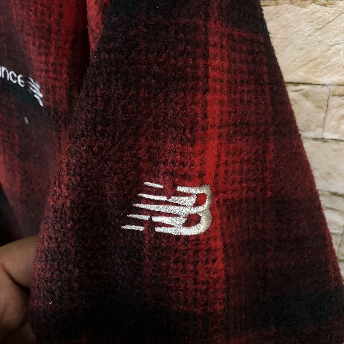 New Balance × Vintage New Balance Red Checkred Sweatshirt #A383 Size US M / EU 48-50 / 2 - 10 Thumbnail