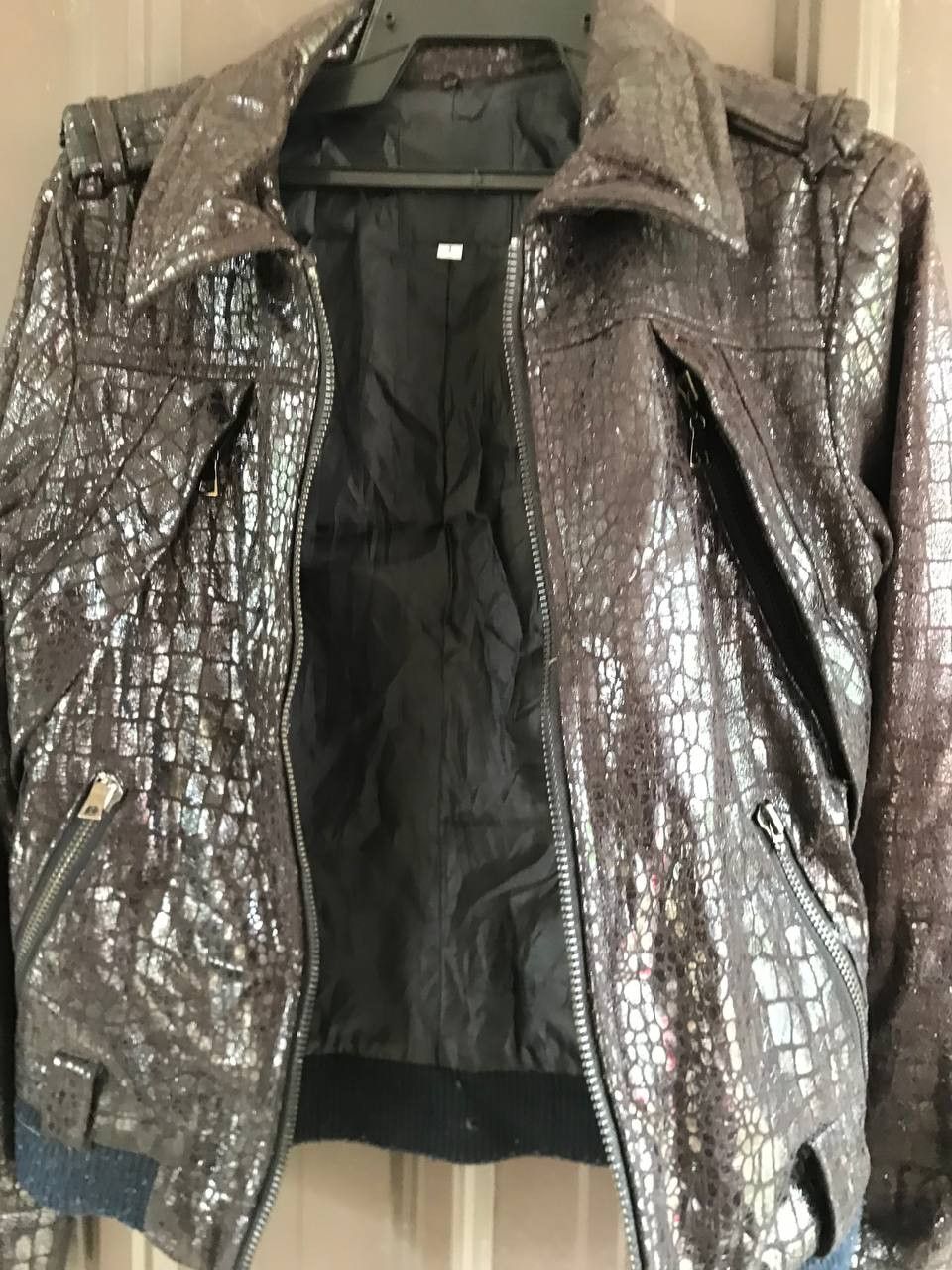 BUFFALO BOBS Buffalo Bobs Faux Snakeskin Leather Moto Jacket Size US XS / EU 42 / 0 - 2 Thumbnail