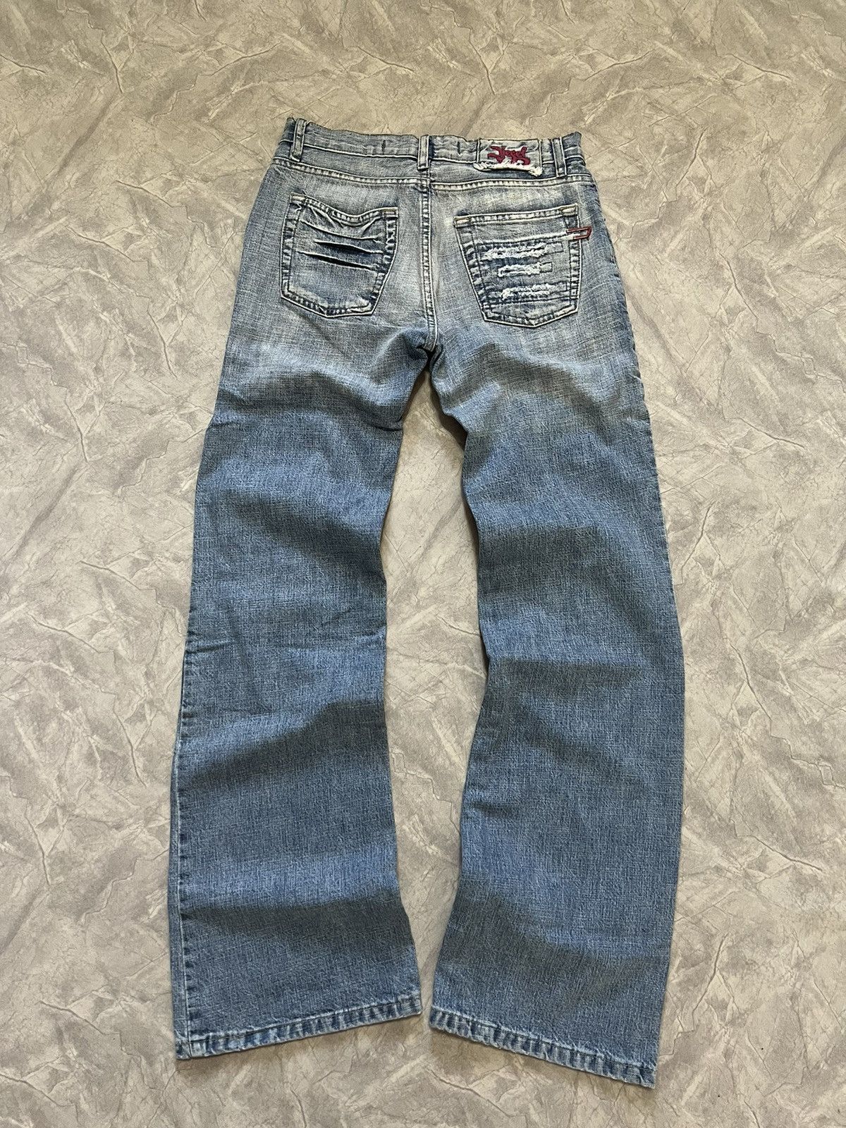 Diesel Crazy Vintage 90s Diesel Flared Baggy Jeans Size 30" / US 8 / IT 44 - 1 Thumbnail