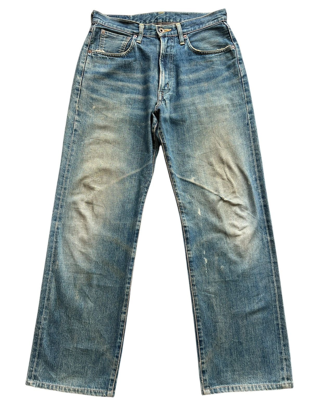 Edwin Vintage Edwin 505 Selvedge MudwashWide Denim Jeans 31x31 Size US 31 - 2 Thumbnail