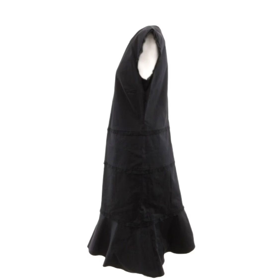Valentino VALENTINO Dress Black Sleeveless Lace Embroidery Tiered Women's 40 Casual Size 3XL / US 20-22 - 3 Thumbnail