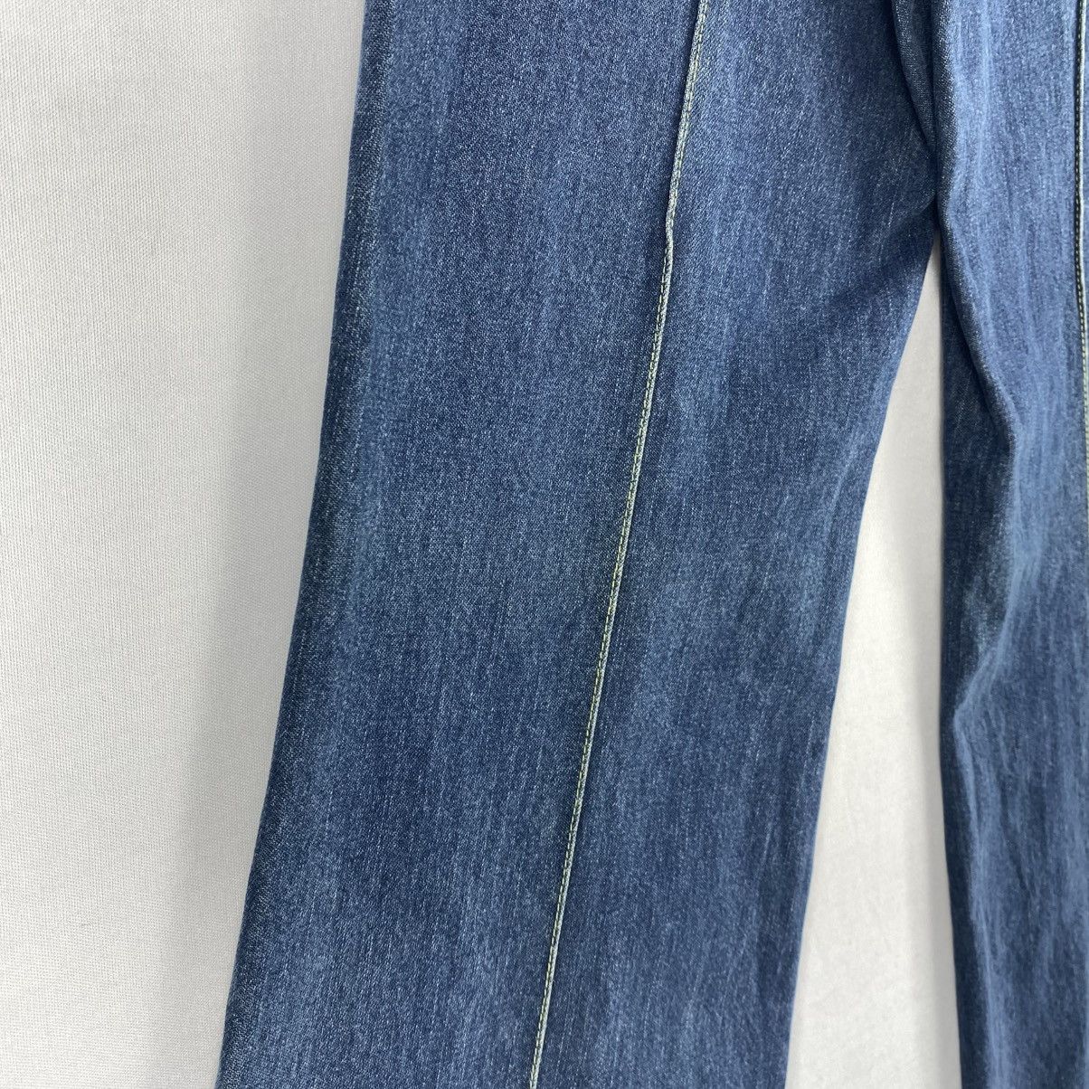 Japanese Brand Vntage 90s ET BOITE Blue Way Denim Bootcut Bell Buttom Jeans Size 27" / US 4 / IT 40 - 7 Thumbnail