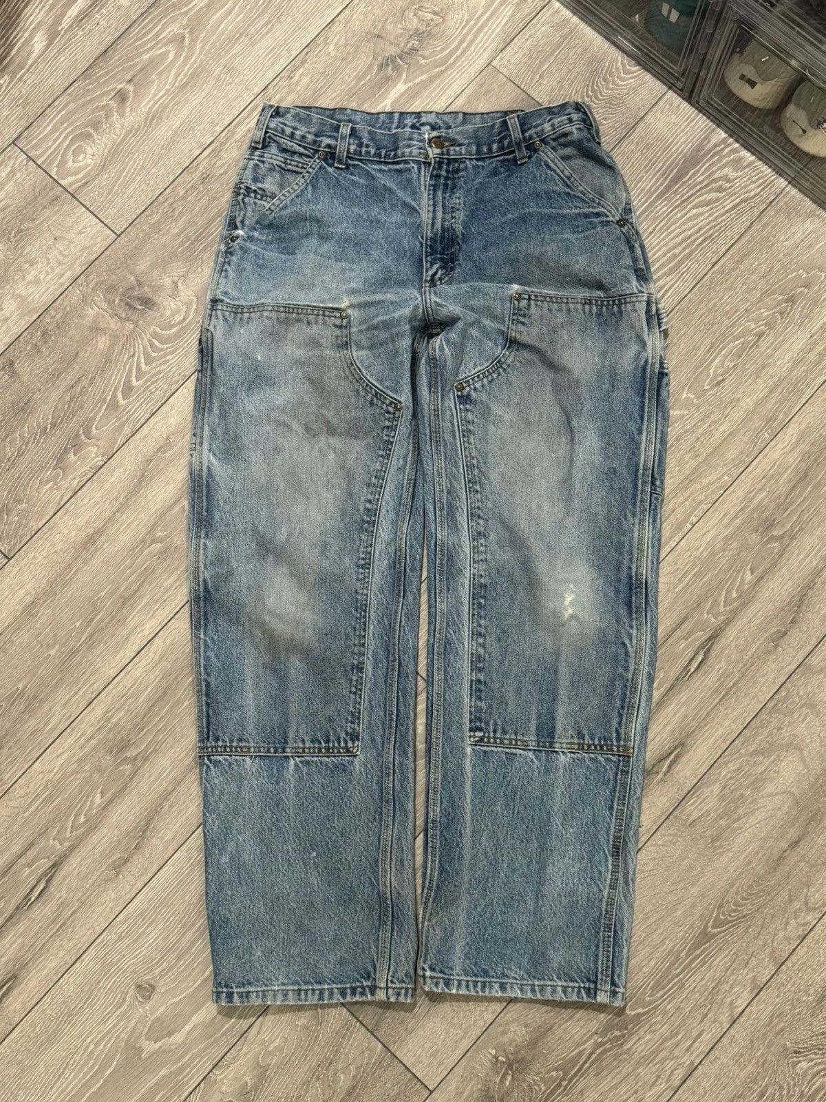 Carhartt × Vintage Carhartt Double Knee Denim Pants Size US 34 / EU 50 - 1 Thumbnail