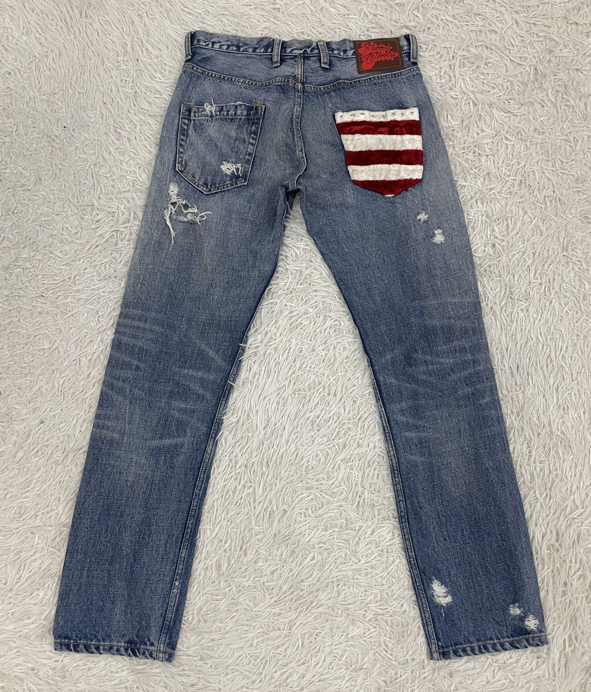 Japanese Brand Cozy Art Style Sweats & Bloods RNA Flare Jeans Pant Size US 30 / EU 46 - 2 Thumbnail