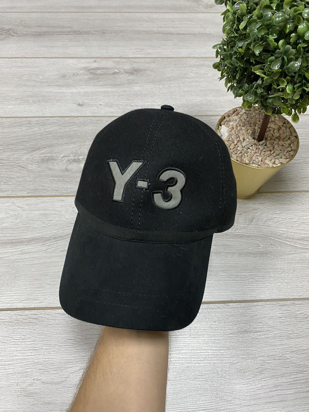Vintage × Y-3 Y-3 vintage wool big logo cap rhinestones Size ONE SIZE - 1 Thumbnail
