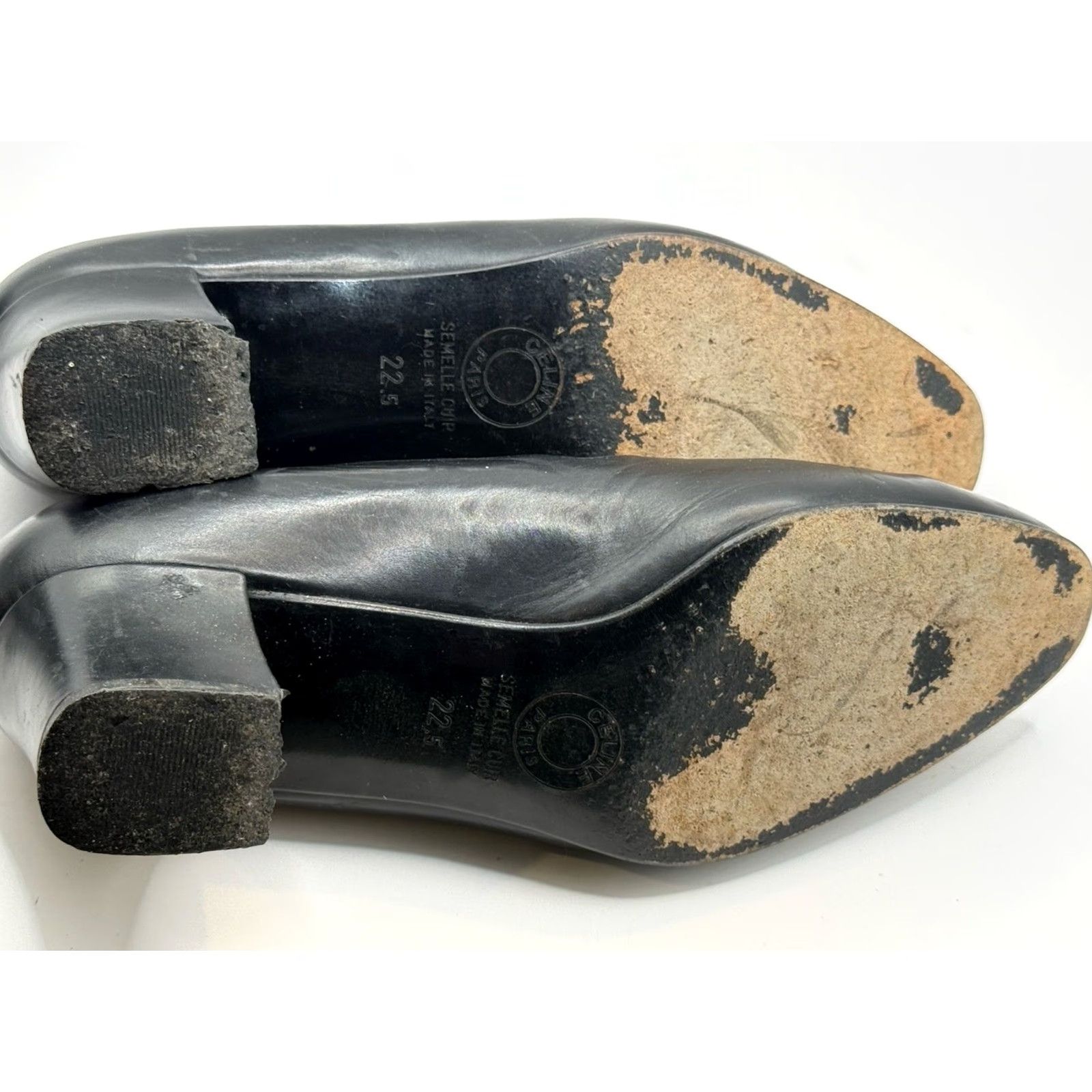 Celine VINTAGE CELINE Horsebit Metal Leather Pumps Women Black US 5.5-6 22.5 Shoes Size US 5.5 / IT 35.5 - 6 Thumbnail
