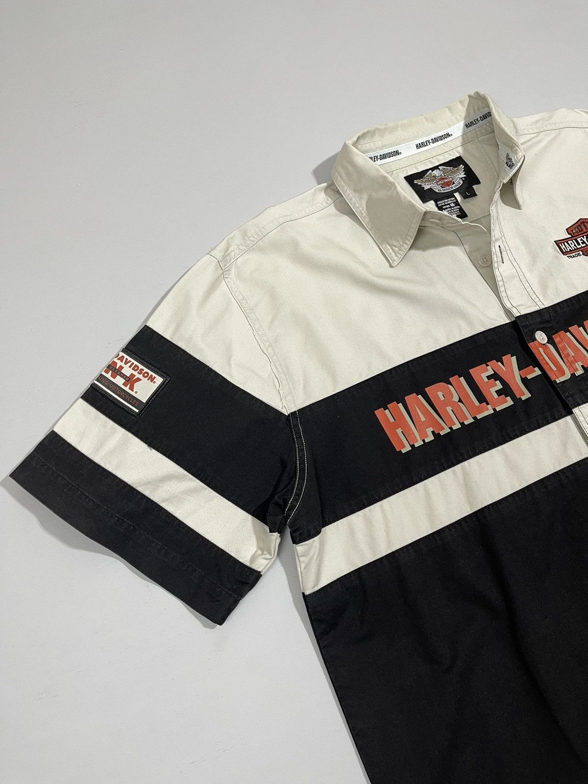 Harley Davidson 90s Vintage Harley Davidson Y2k Buttons Up Shirt Moto Style Size US L / EU 52-54 / 3 - 8 Thumbnail