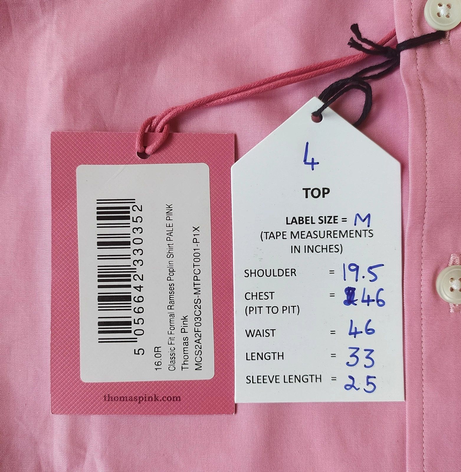 Thomas Pink Thomas Pink Formal Ramses Poplin shirt Free Shipping T/4 Size US M / EU 48-50 / 2 - 6 Thumbnail
