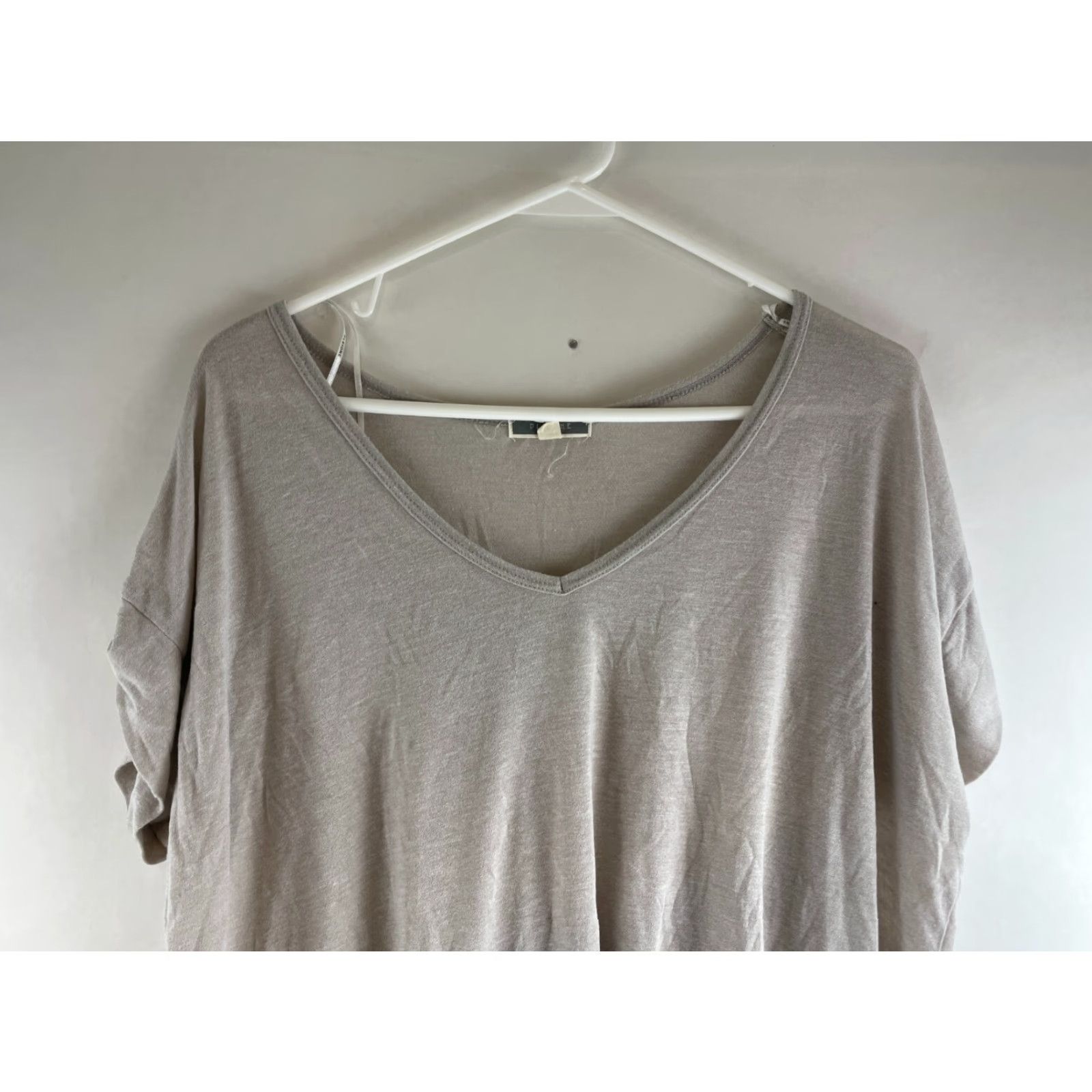 Vintage Pleione T-Shirt Women's XL Gray V-Neck Short Sleeve Tee Size XL / US 12-14 / IT 48-50 - 3 Thumbnail