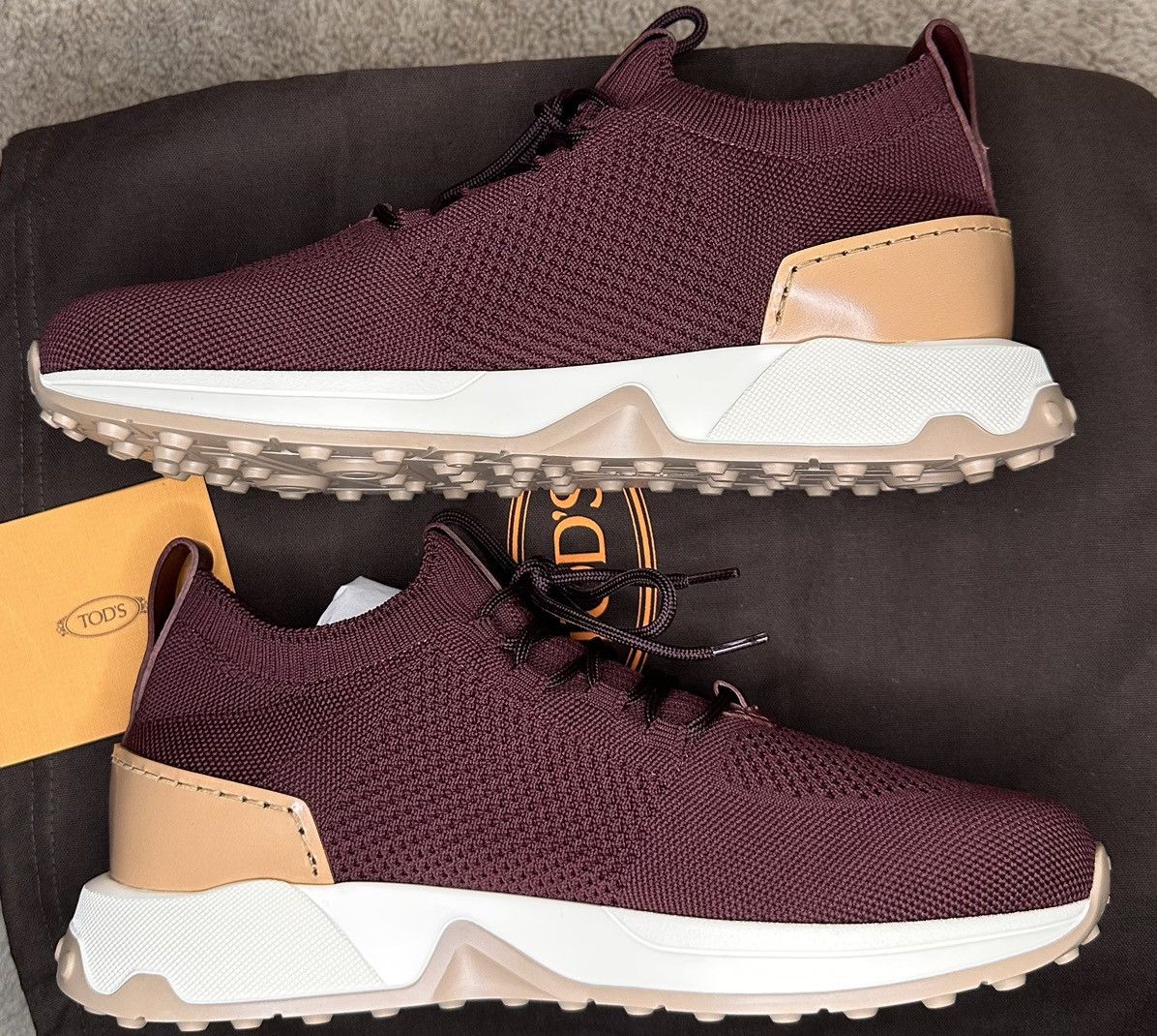 Tod's Tod’s Calzino Running Mid Volume 63k burgundy Size US 7.5 / EU 40-41 - 4 Thumbnail