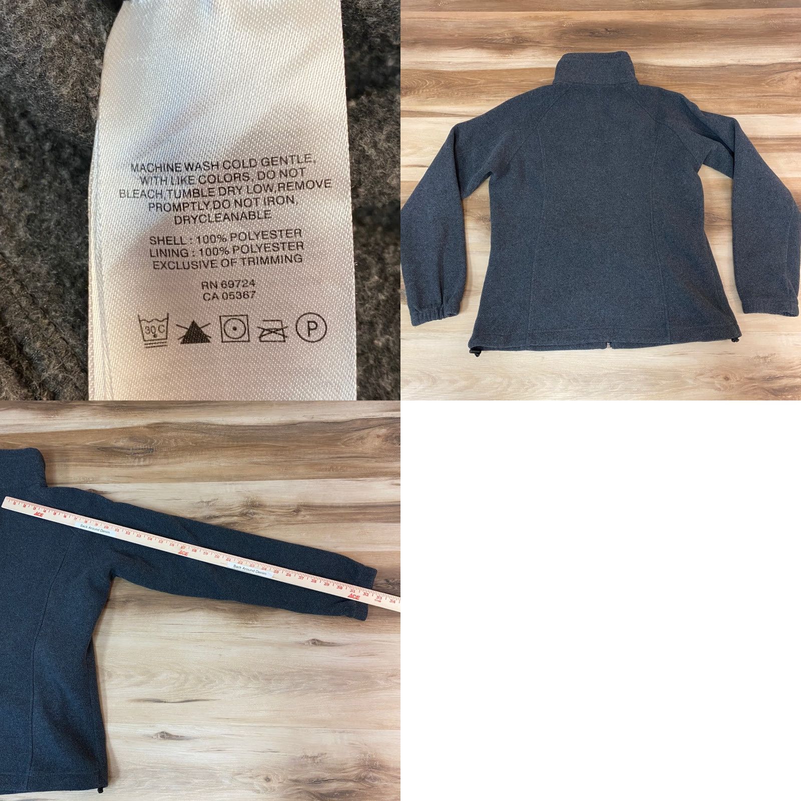 Vintage Columbia Jacket Womens XL Gray Full Zip Fleece Outdoor Activewear Lightweight Breathing Moisture Wicking Quick Dry Zipbed Pockets Logo Size XL / US 12-14 / IT 48-50 - 8 Thumbnail