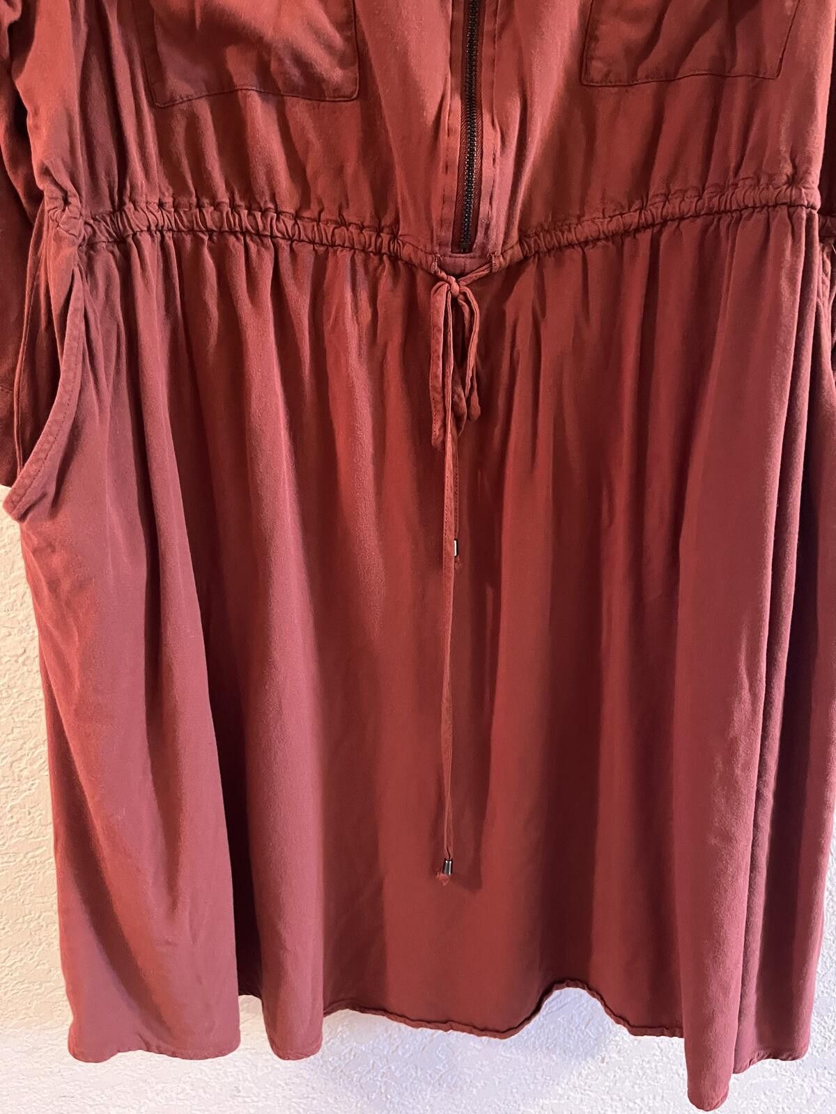 Other Torrid Rust Zip Front Drawstring Waist Dress Size XL / US 12-14 / IT 48-50 - 8 Thumbnail