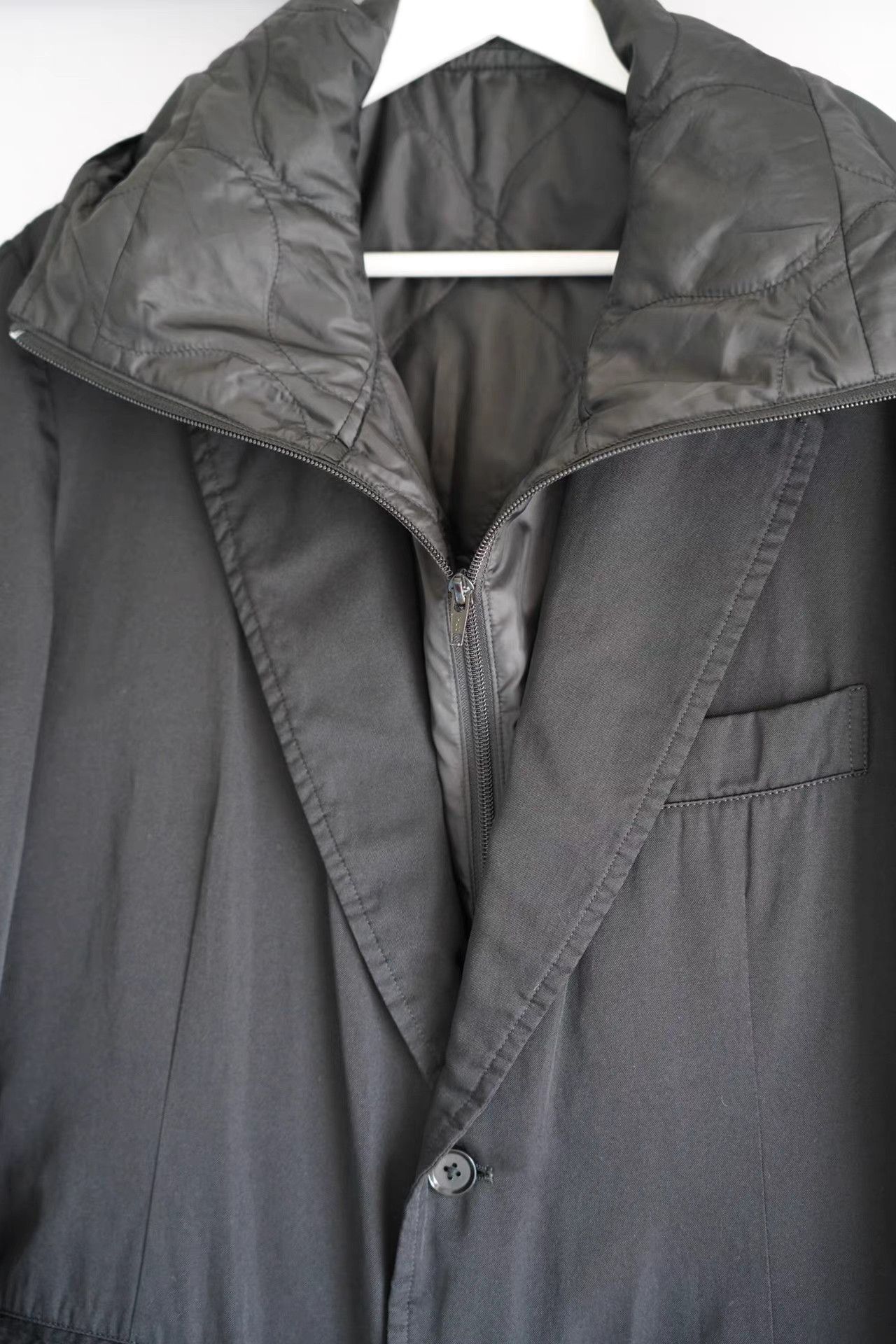 Yohji Yamamoto Yohji Yamamoto 12aw 2-in-1 Hooded Blazer K4 Size US M / EU 48-50 / 2 - 5 Thumbnail