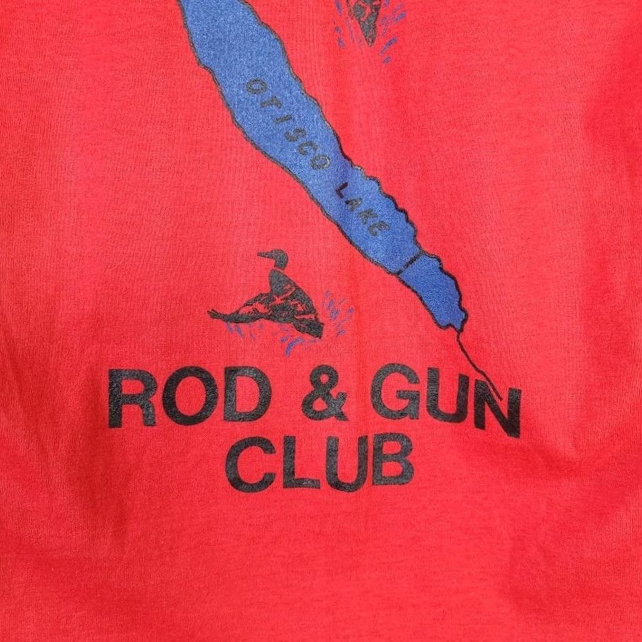Vintage VINTAGE Otisco Lake Rod & Gun Club T Shirt Mens Size Small 80s Fishing USA Red Cotton Blend Screen Stars Size US S / EU 44-46 / 1 - 6 Thumbnail