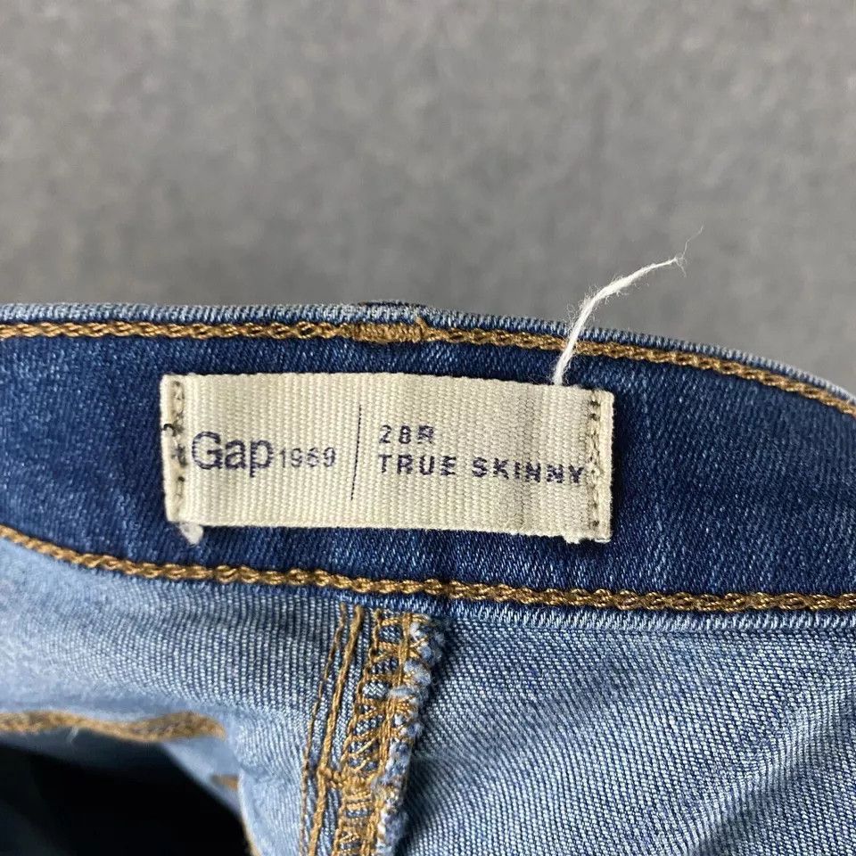Gap Gap 1969 Jeans Women's 28R True Skinny Medium Wash Stretch Size 28" / US 6 / IT 42 - 8 Thumbnail