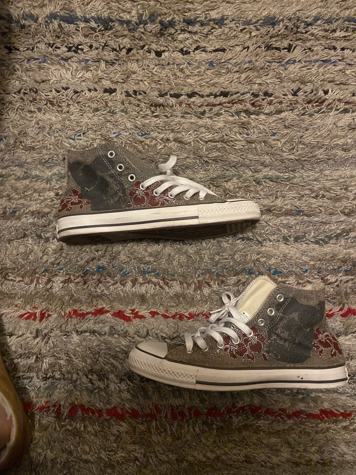 Converse CONVERSE CHUCK TAYLOR ALL STAR HIGH GREY SKULL Size US 11 / EU 44 - 3 Thumbnail