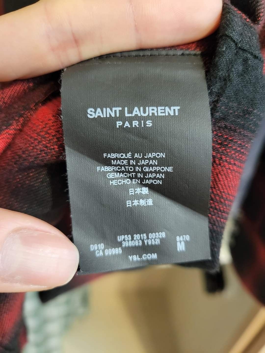 Saint Laurent Paris Saint laurent Red and black plaid opal shirt 2501-Nextarrow Size US M / EU 48-50 / 2 - 4 Thumbnail