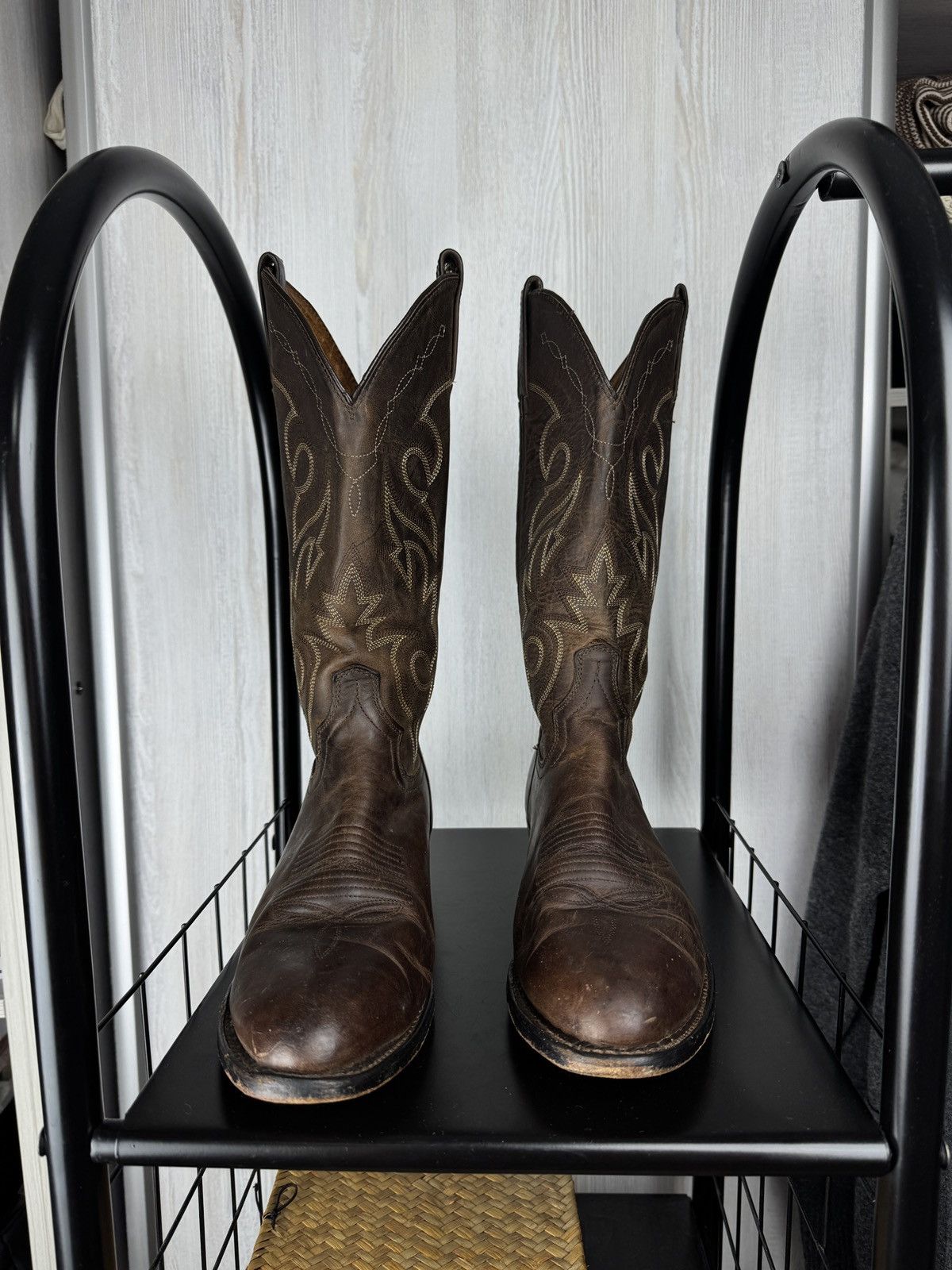 Dan Post Dan Post Vintage Men’s Brown Used Cowboy Western Boots 9EW Size US 9 / EU 42 - 5 Thumbnail