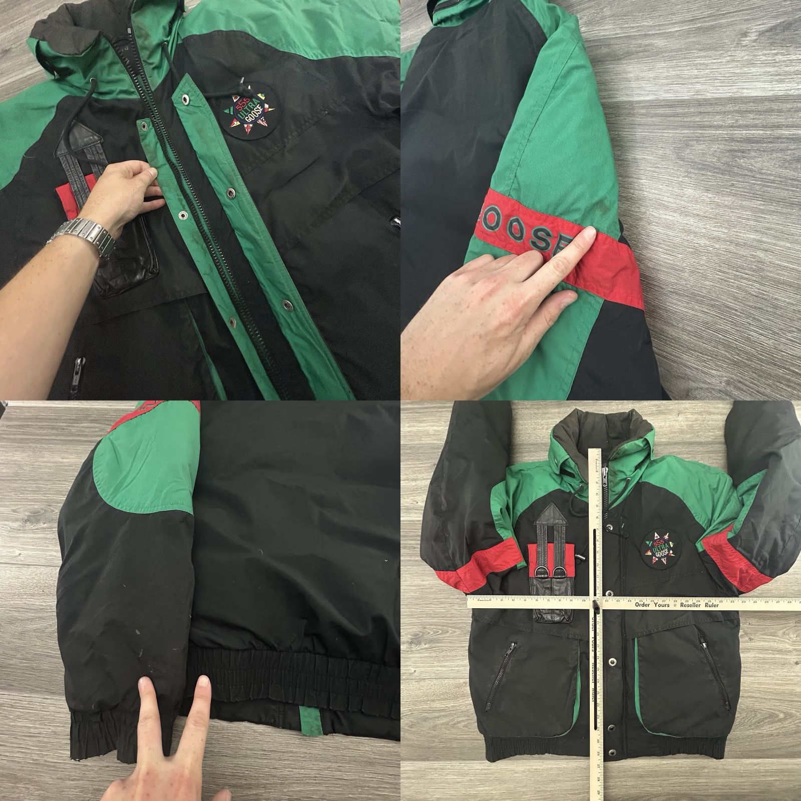Vintage VINTAGE 555 Ultra Goose Down Jacket Men's Medium Black Quilted Zip Full Zip Insulated Water Resistant 90s 80s Ski Snowboard Gorp Tech USA Size US M / EU 48-50 / 2 - 8 Thumbnail