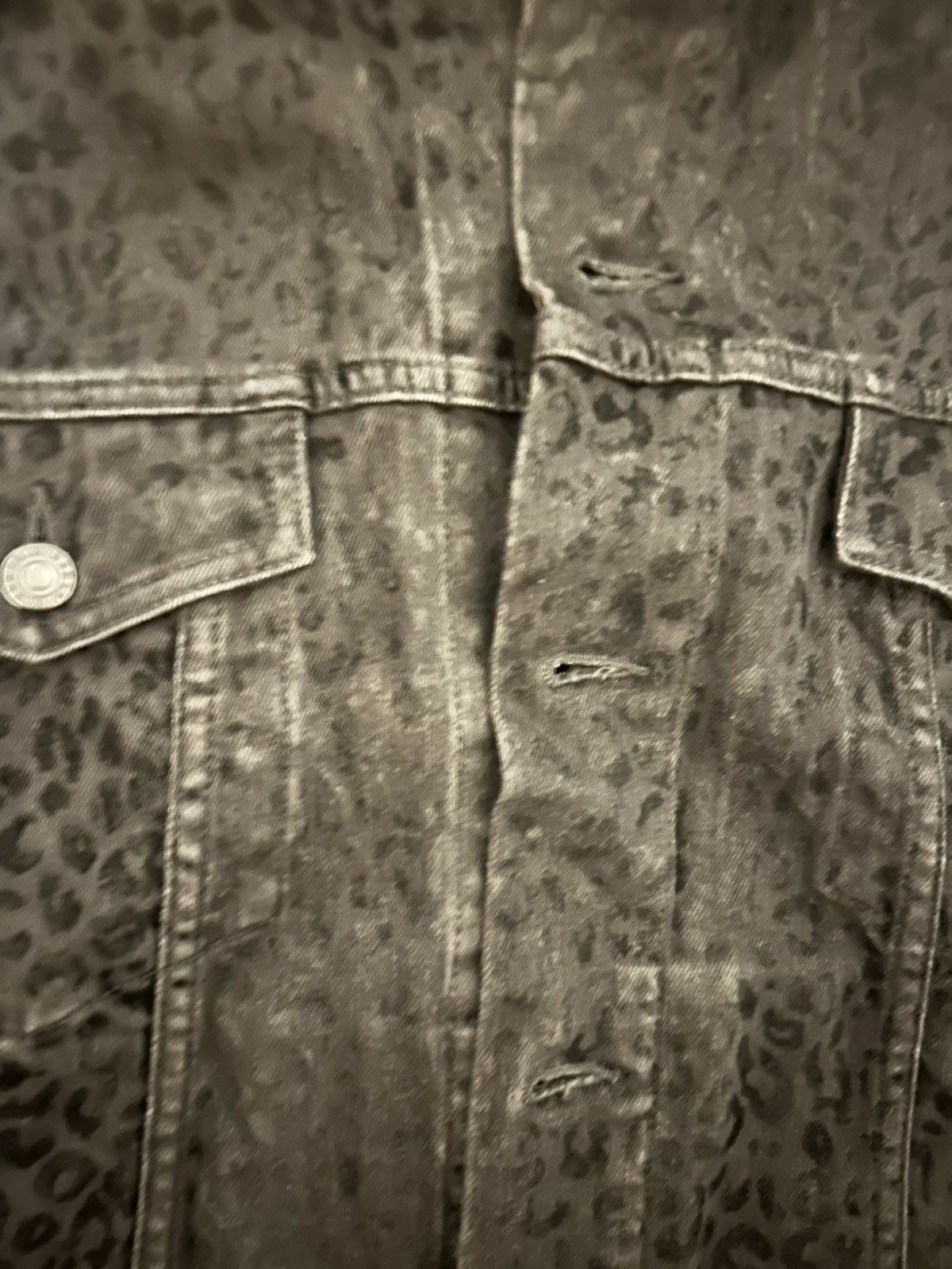 Japanese Brand Minedenim Oversized zebra-print denim jacket Size US L / EU 52-54 / 3 - 4 Thumbnail