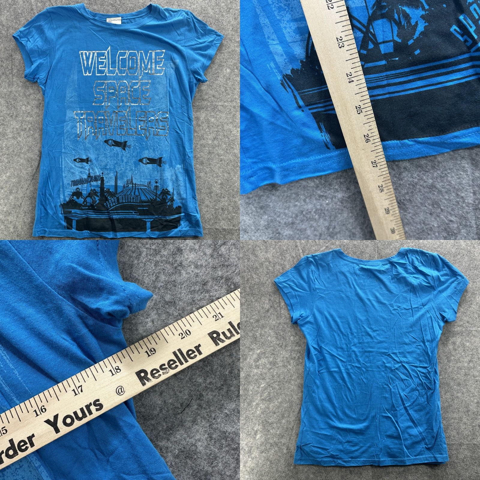 Disney Disney Shirt Womens 2XL Blue Welcome Space Travelers Tomorrowland Space Mountain Tee Size XXL / US 16-18 / IT 52-54 - 8 Thumbnail