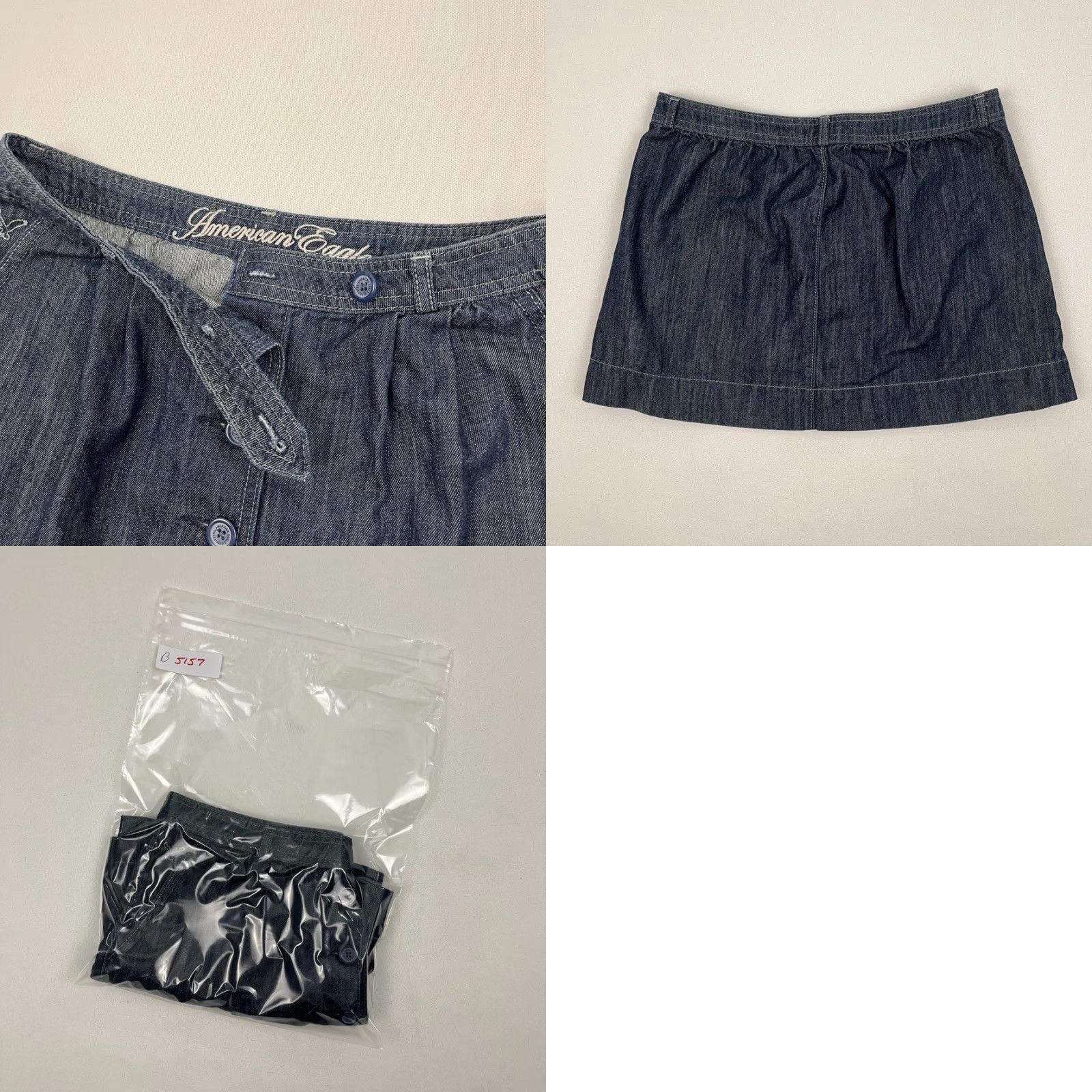 American Eagle Outfitters VINTAGE American Eagle Outfitters Mini Skirt 2 Blue W29 L14 Regular Women Short 90s Preppy Size 26" / US 2 / IT 38 - 8 Thumbnail