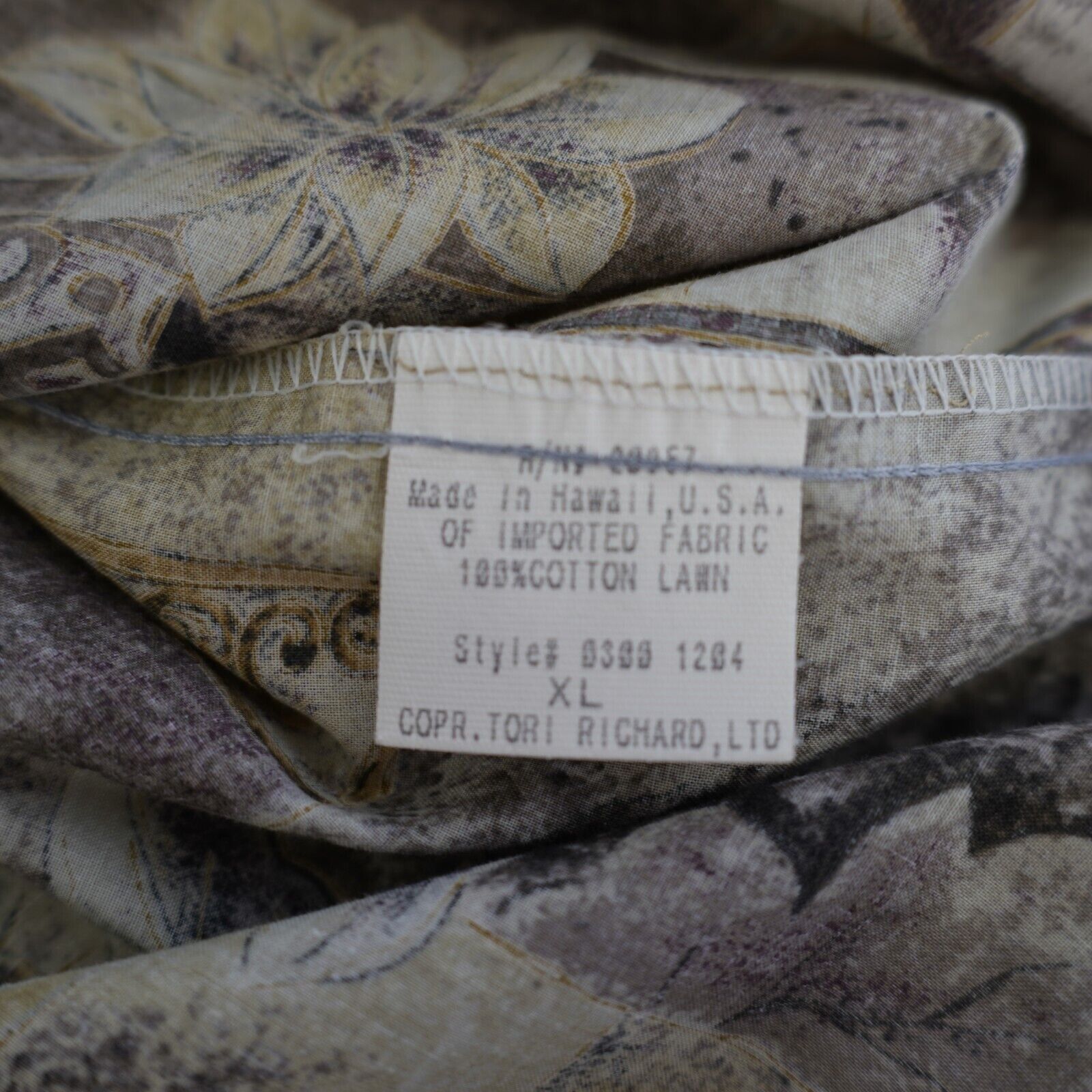 Tori Richard Tori Richards Orange Brown Baroque Floral XL Cotton Hawaiian Size US XL / EU 56 / 4 - 10 Thumbnail