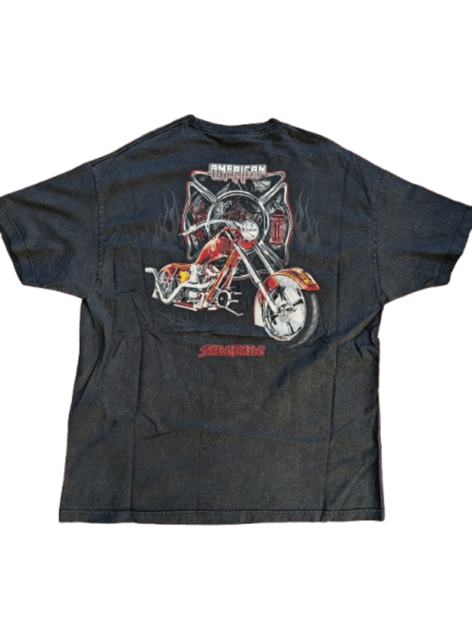 Vintage Vintage 2000s American Chopper “Firebike” Tee – Double Sided Size US XL / EU 56 / 4 - 1 Thumbnail