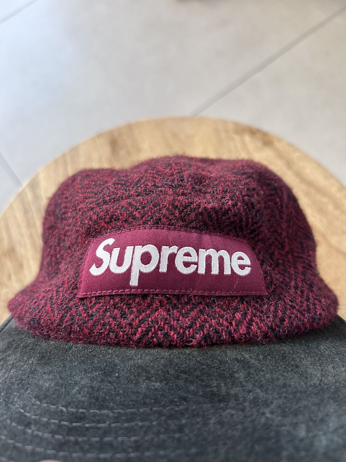 Supreme Supreme FW2012 Harey Tweed Herringbone Camp Cap Size ONE SIZE - 6 Thumbnail