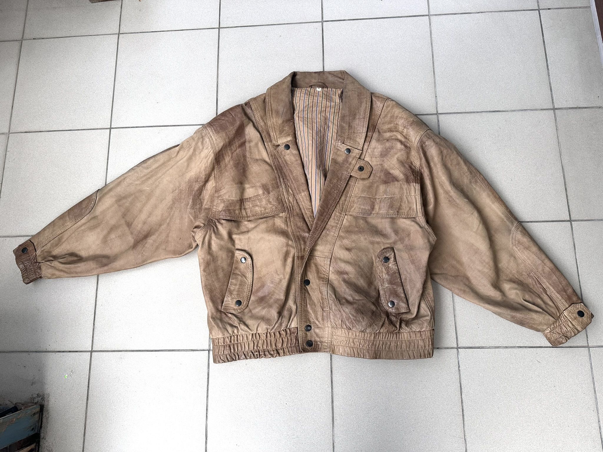 Leather × Vintage Leather men jacket vintage old money starboy Size US L / EU 52-54 / 3 - 4 Thumbnail