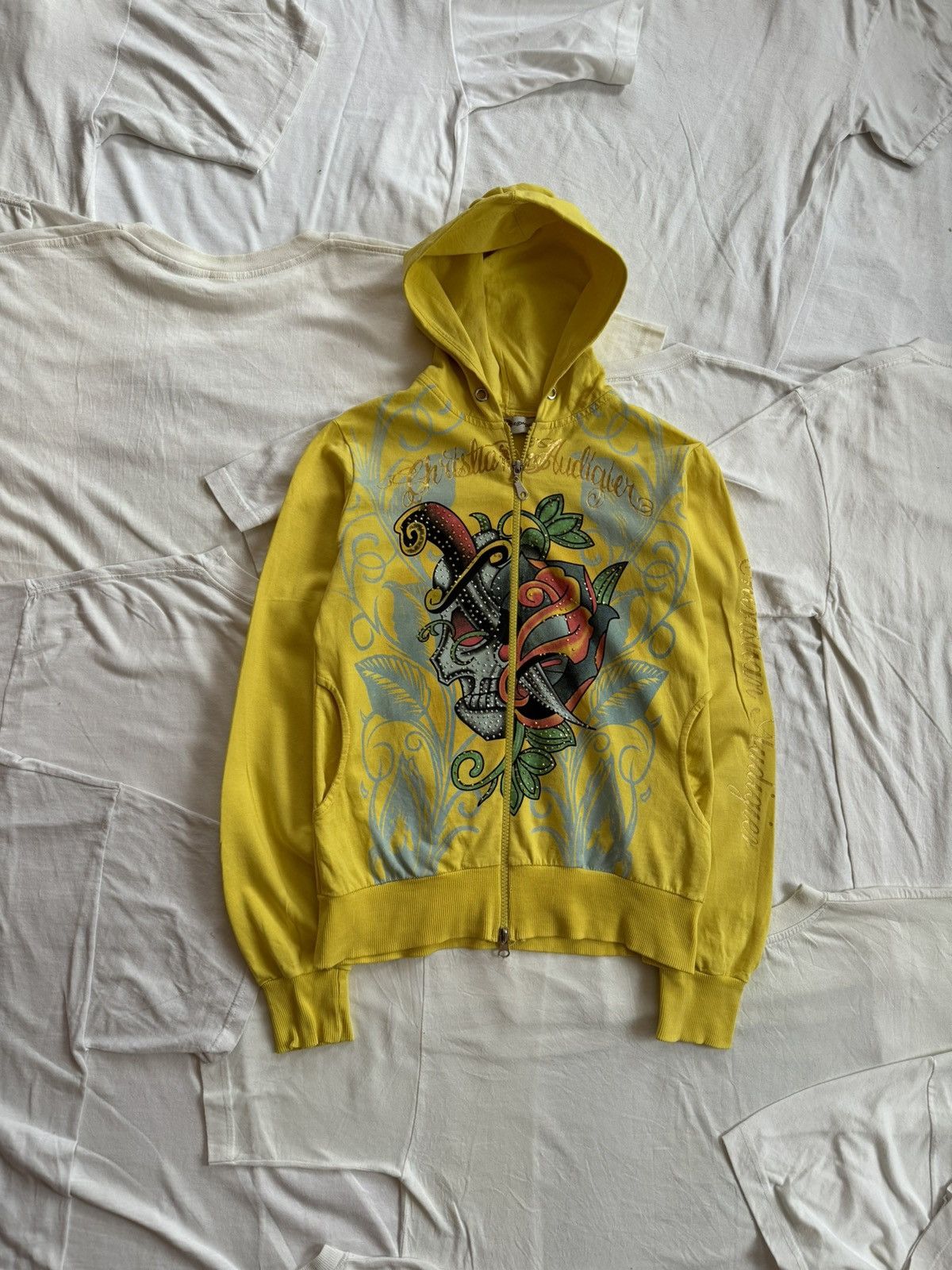 Christian Audigier × Ed Hardy × Vintage Vintage Y2K Ed Hardy by Christian Audigier Women’s Hoodie Size L / US 10 / IT 46 - 1 Thumbnail