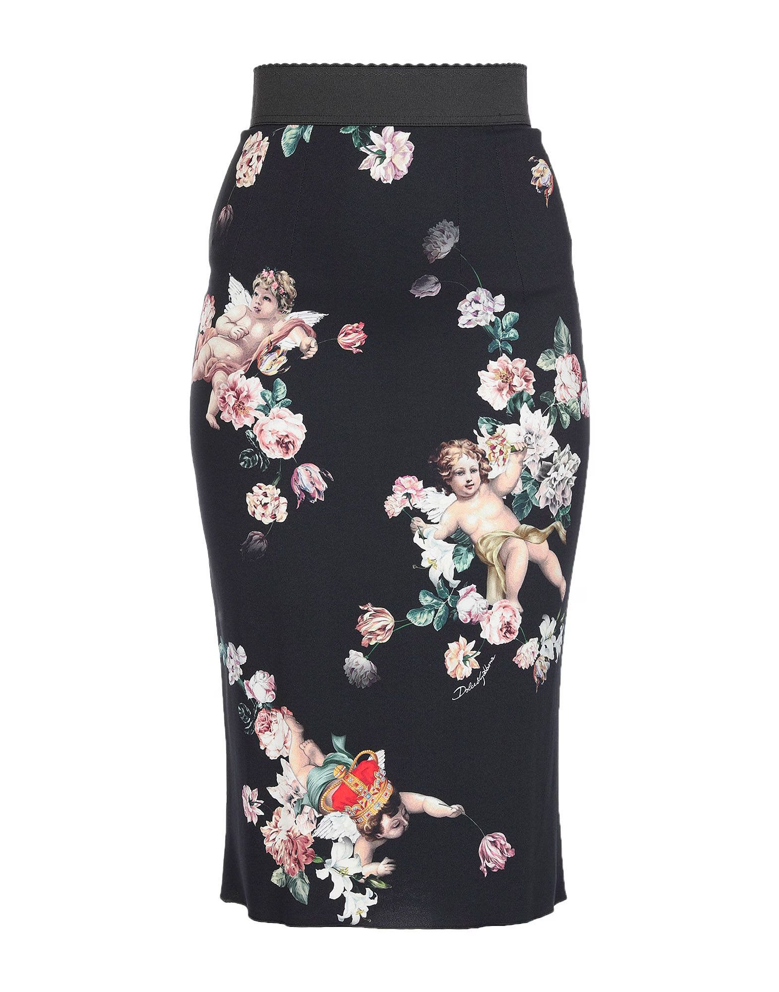 スカート Dolce & Gabbana Printed stretch satin skirt Women's Skirts | Dolce&Gabbana
