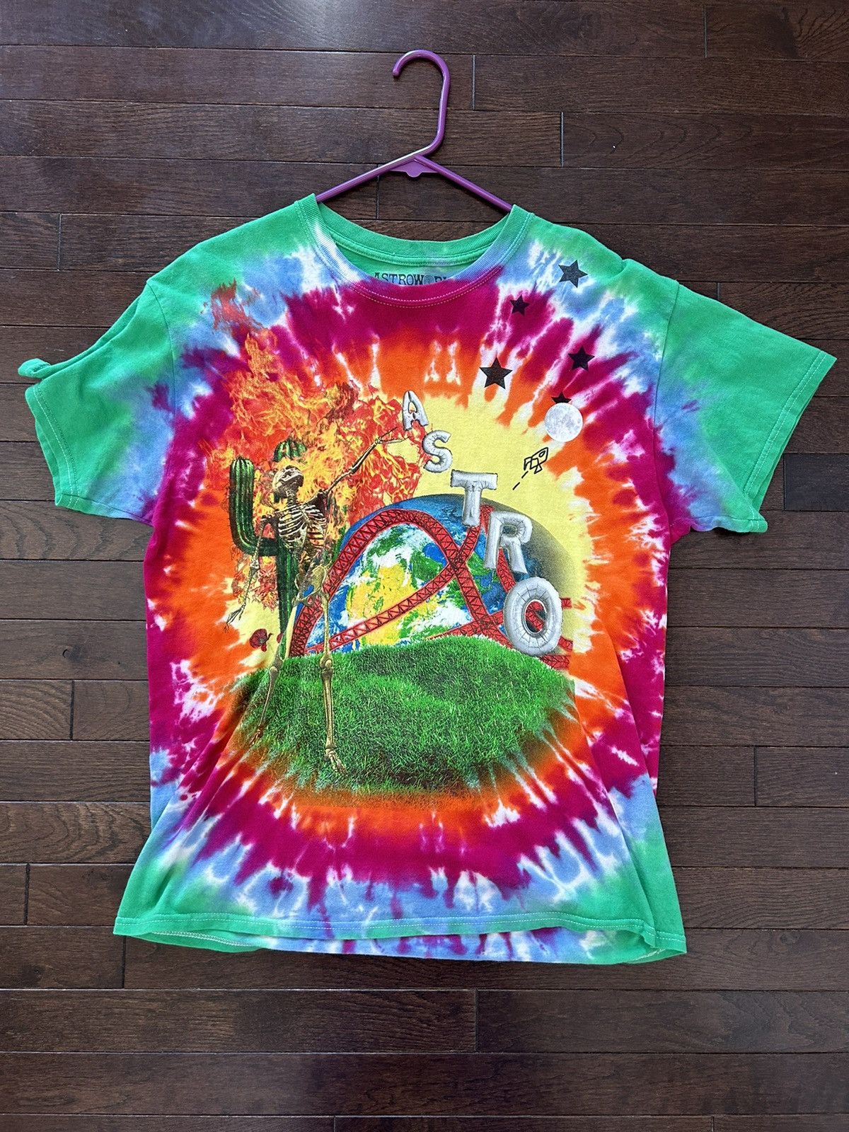 Travis Scott × Vintage Vintage Travis Scott Astroworld Smiley Tee Size US L / EU 52-54 / 3 - 1 Thumbnail