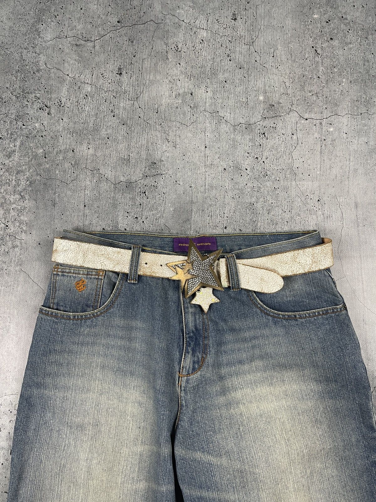 Vintage rocker belt with a large star buckle Size ONE SIZE - 2 Thumbnail
