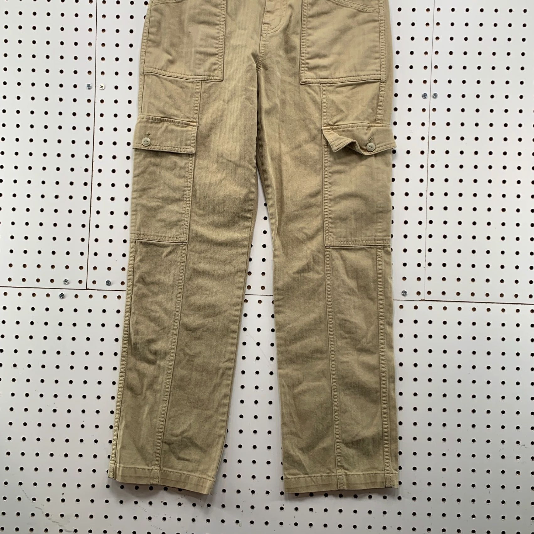 Madewell VINTAGE Madewell Cargo Pants Women's Size 28 Cotton Canvas Straight Fit 90s Style Tan Size 28" / US 6 / IT 42 - 3 Thumbnail