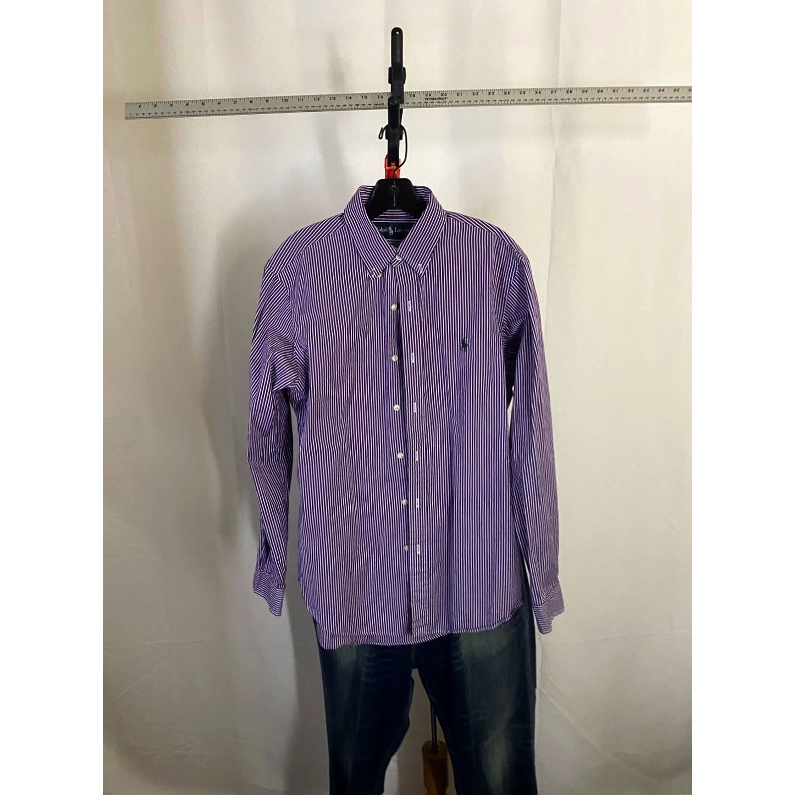 Ralph Lauren Ralph Lauren Purple Stripe Shirt Medium M Men Button-Up Long Sleeve Short Sleeve? Size US M / EU 48-50 / 2 - 3 Thumbnail