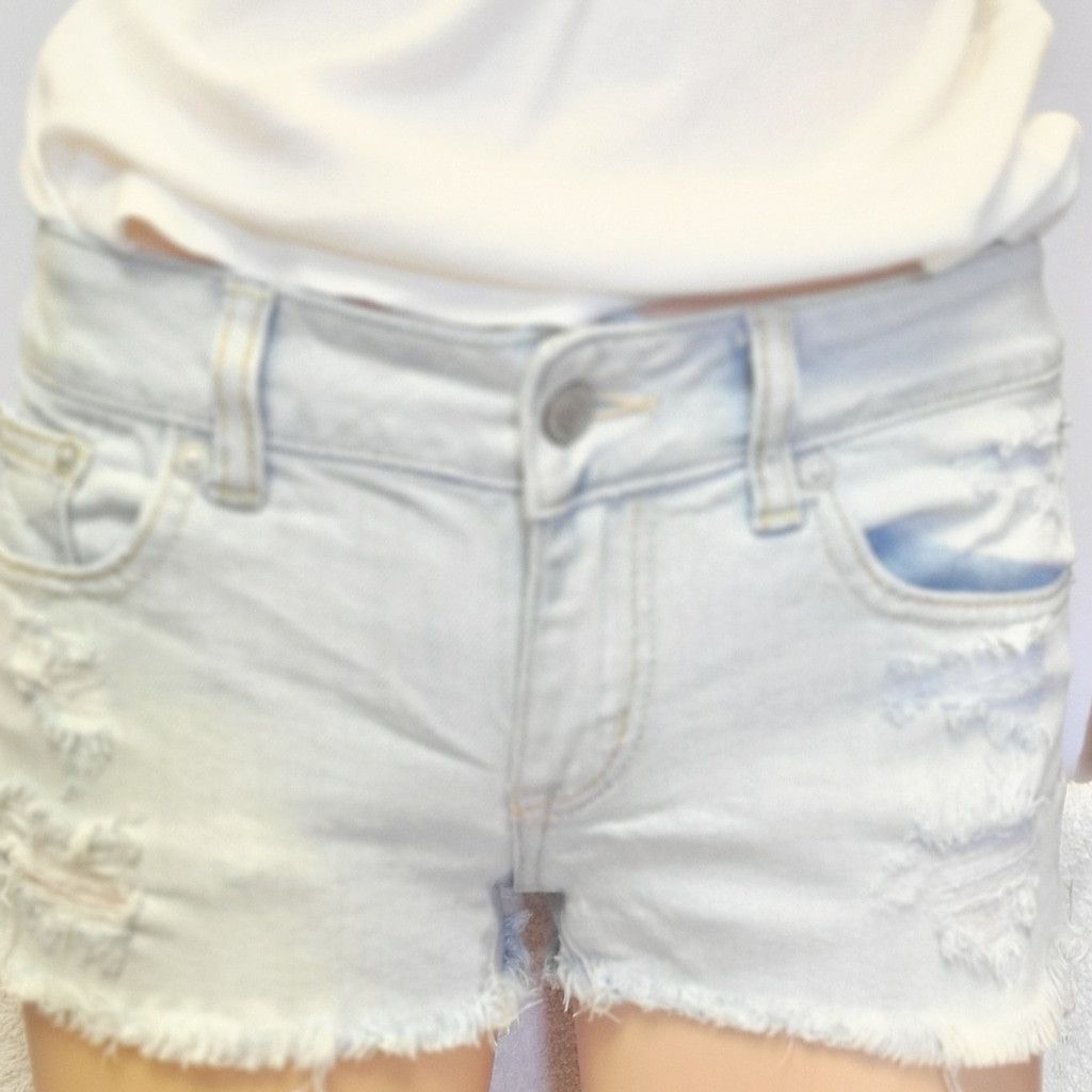 American Eagle Outfitters American Eagle Light Blue Denim Shorts Size 0 Size 24" / US 00 / IT 34 - 1 Thumbnail