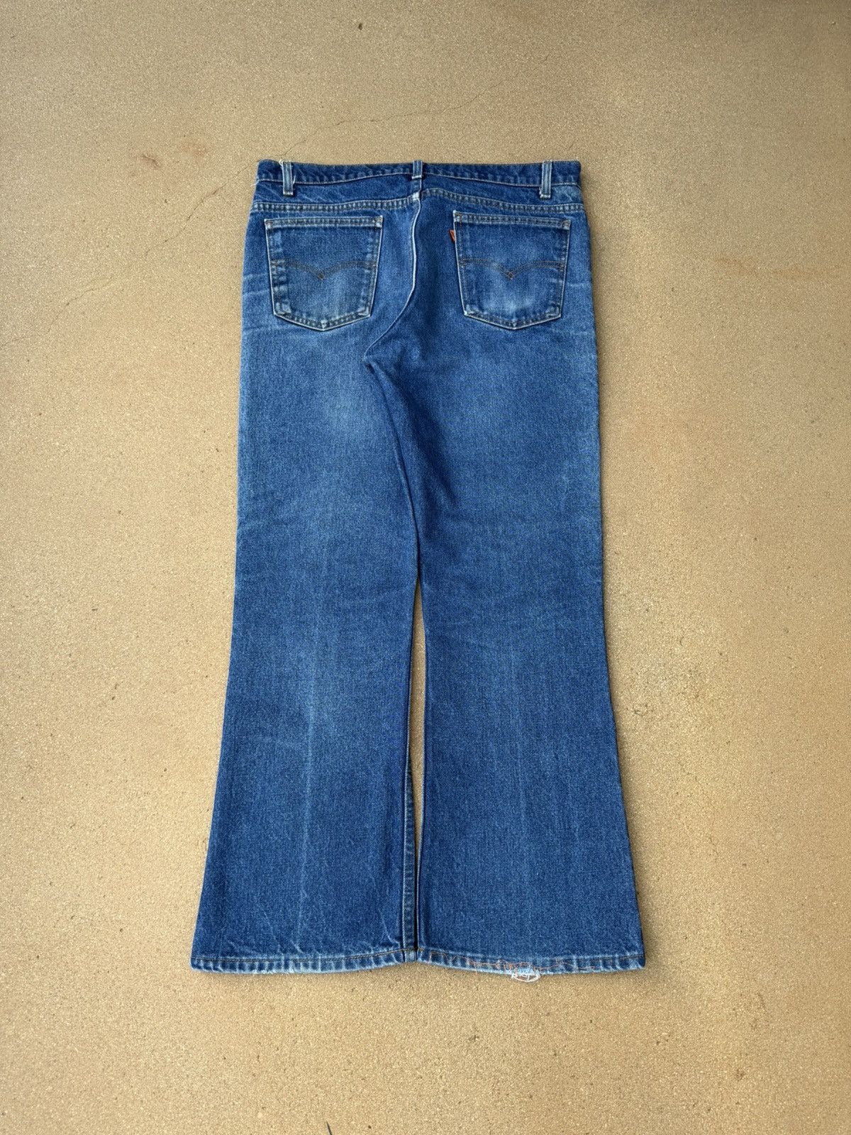 Vtg 80’s Levi’s 646 Orange Tab Bellbottom Flare Jeans 37x29